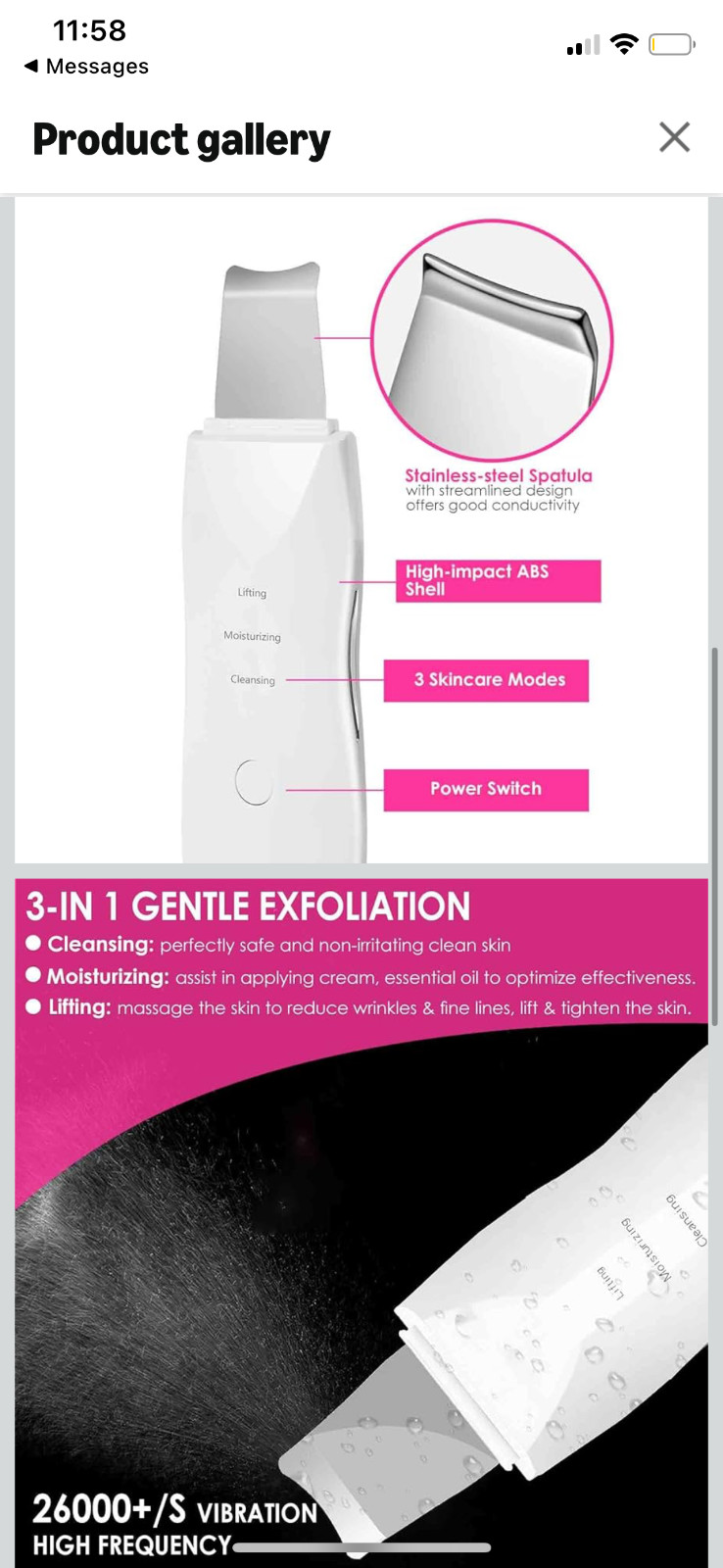 3 Mode Skin Scrubber Face Spatula for Deep Cleansing Blackhead Remover Tool