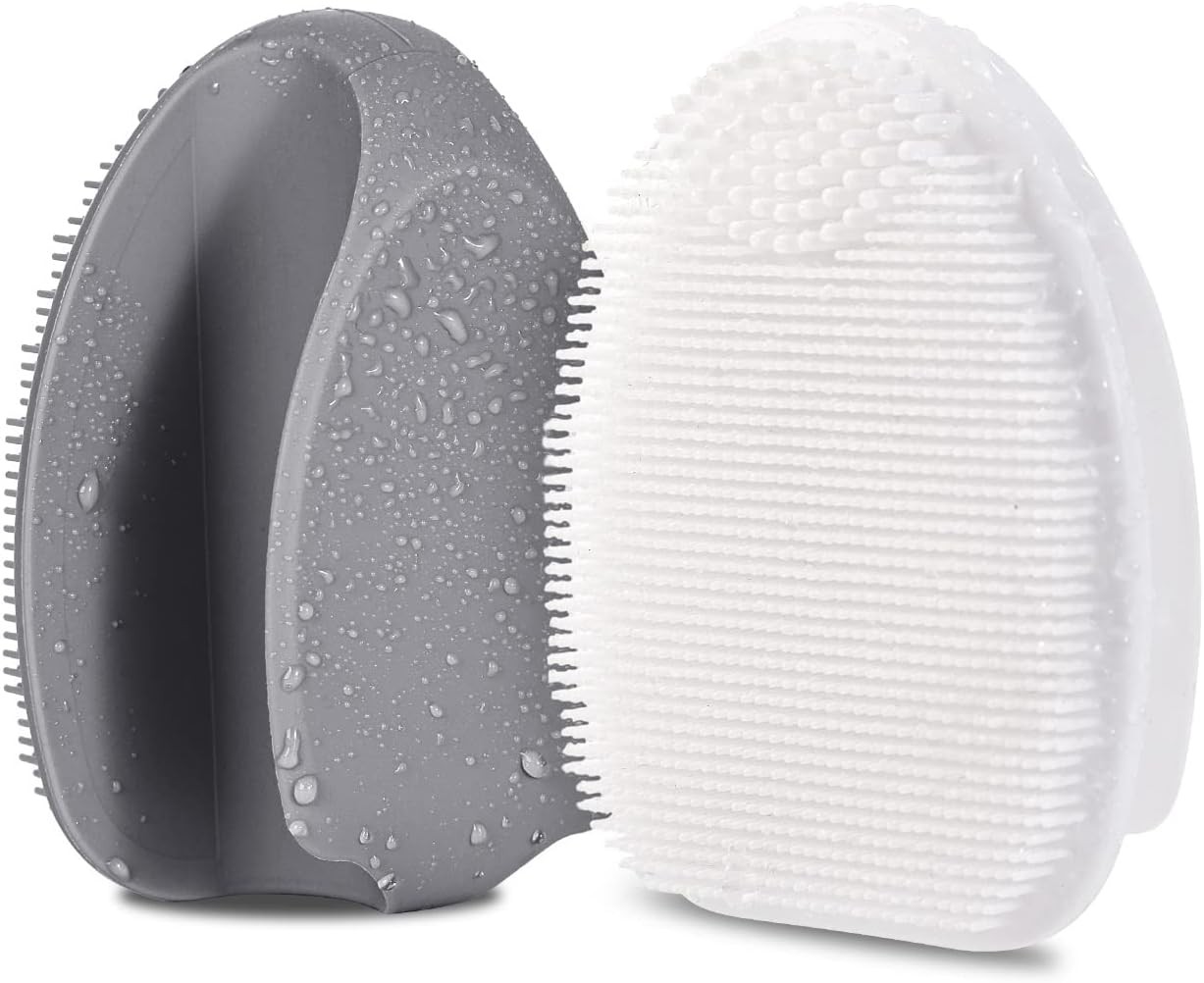 Silicone Face Scrubber,2 Pack Face Scrubber for Women Men Manual Face Exfoliator