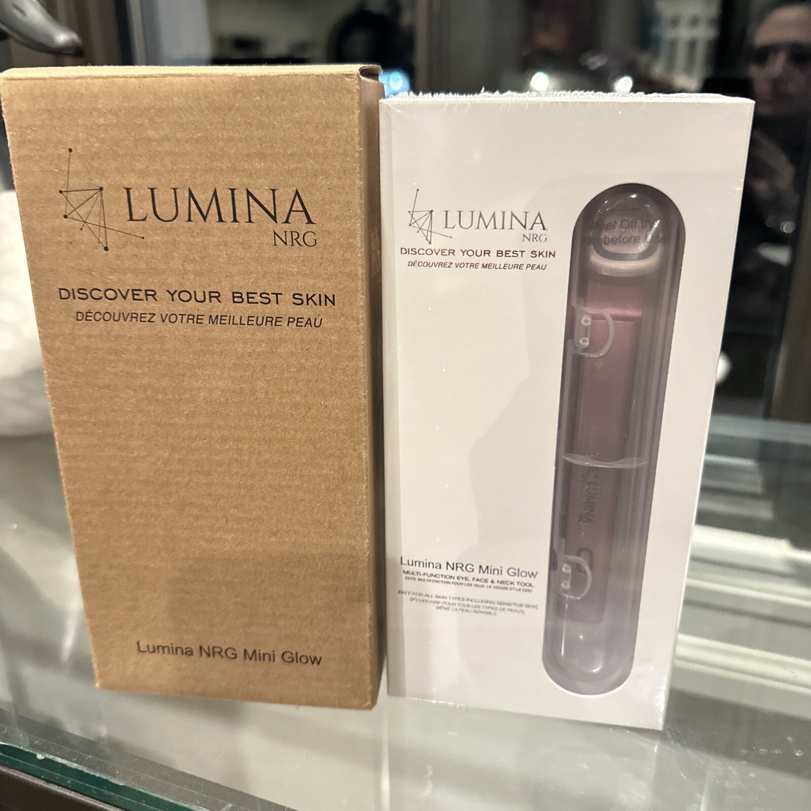 Lumina NRG Mini Glow 6572 Multi-Function Eye, Face & Neck Tool NEW SEALED