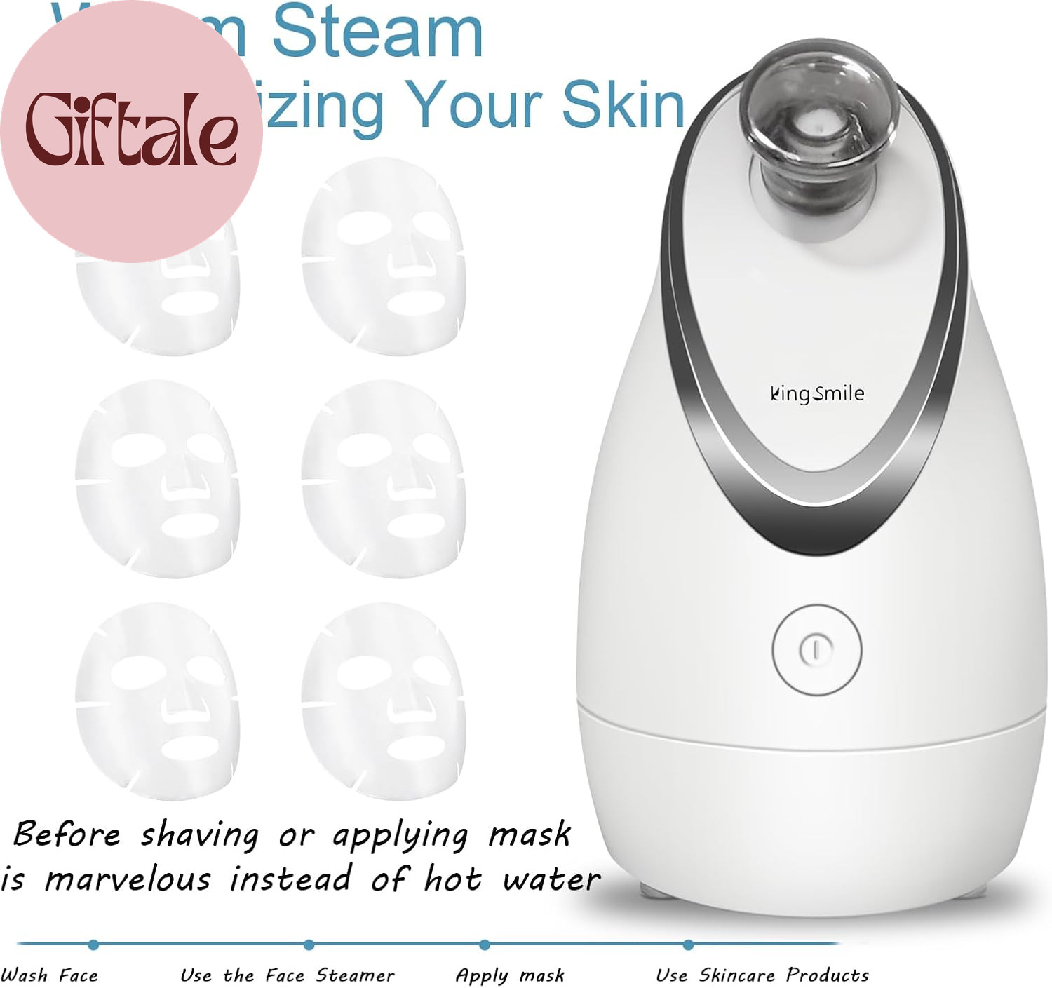 Facial Steamer, 3 in 1 Face Steamer for Facial,Compact Nanosteamer with Aromathe