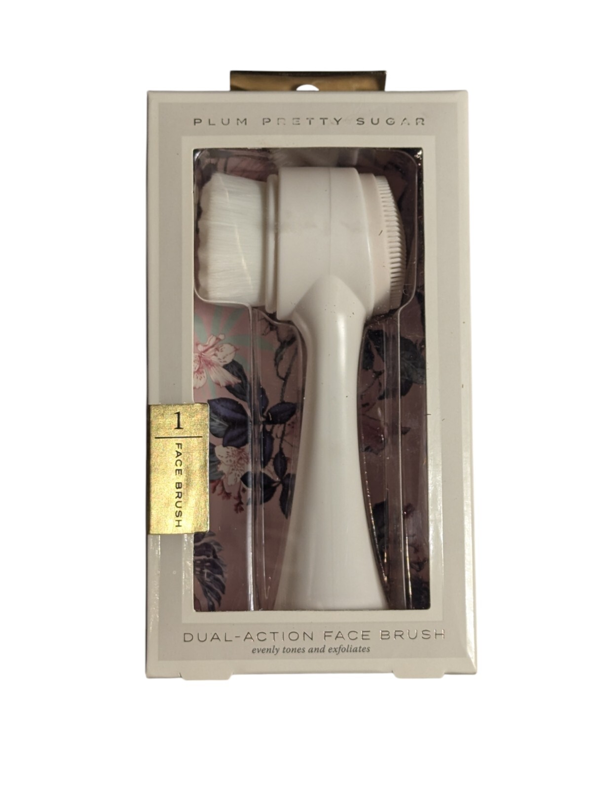 Plum Pretty Sugar Dual Action 2-Sided Face Brush – Evenly Toned And Exfoliates