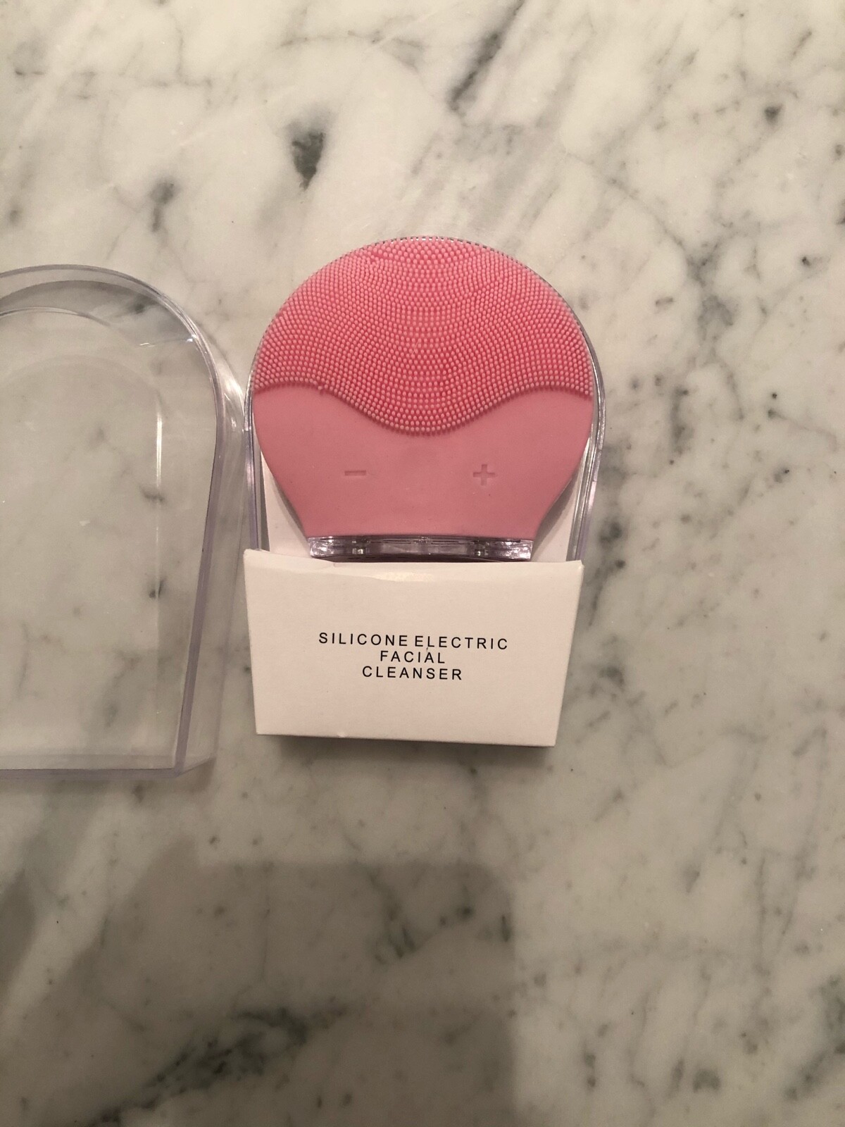 Silicone electric facial cleanser pink totally new deep clean the skin cleansing
