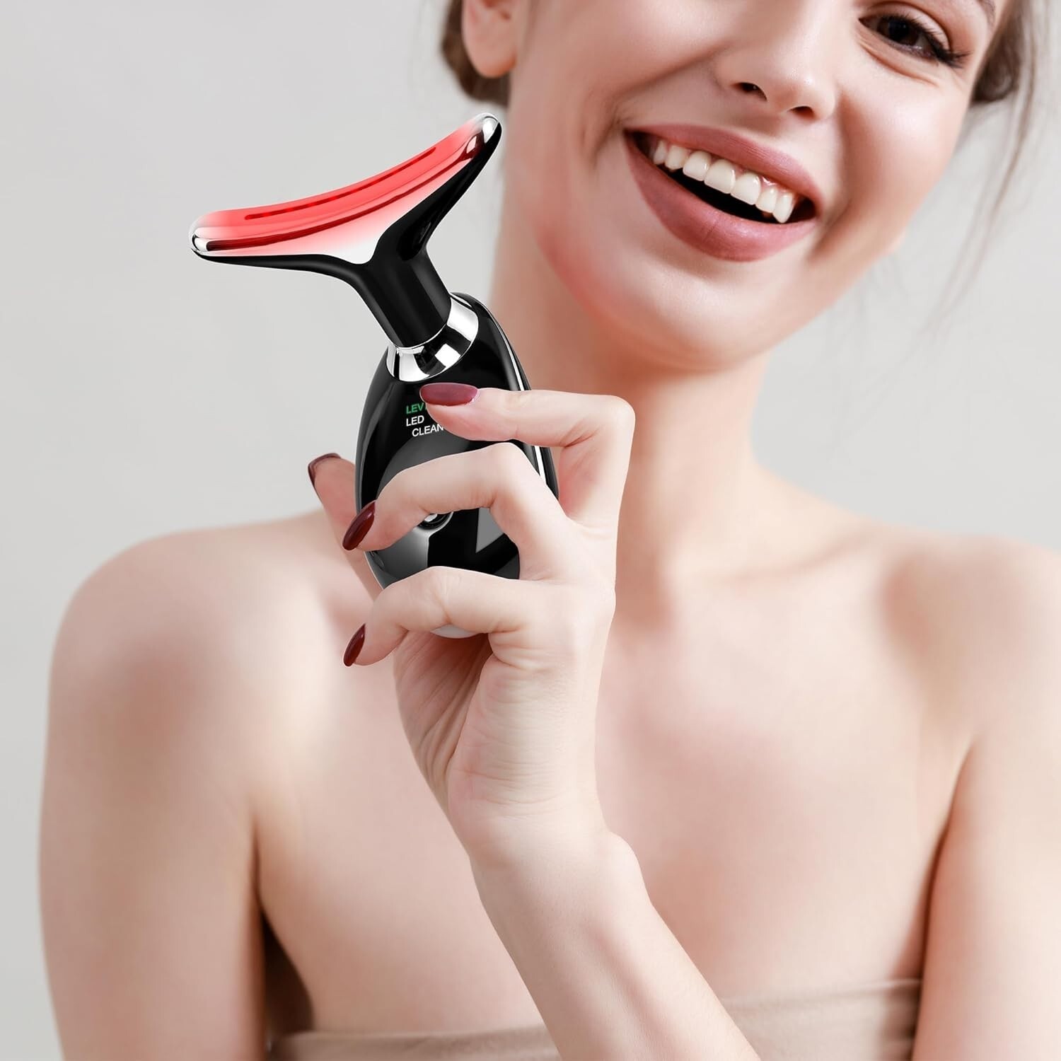 Masajeador Facial, Terapia Con Luz LED, Vibración, Para El Cuidado De La Piel US