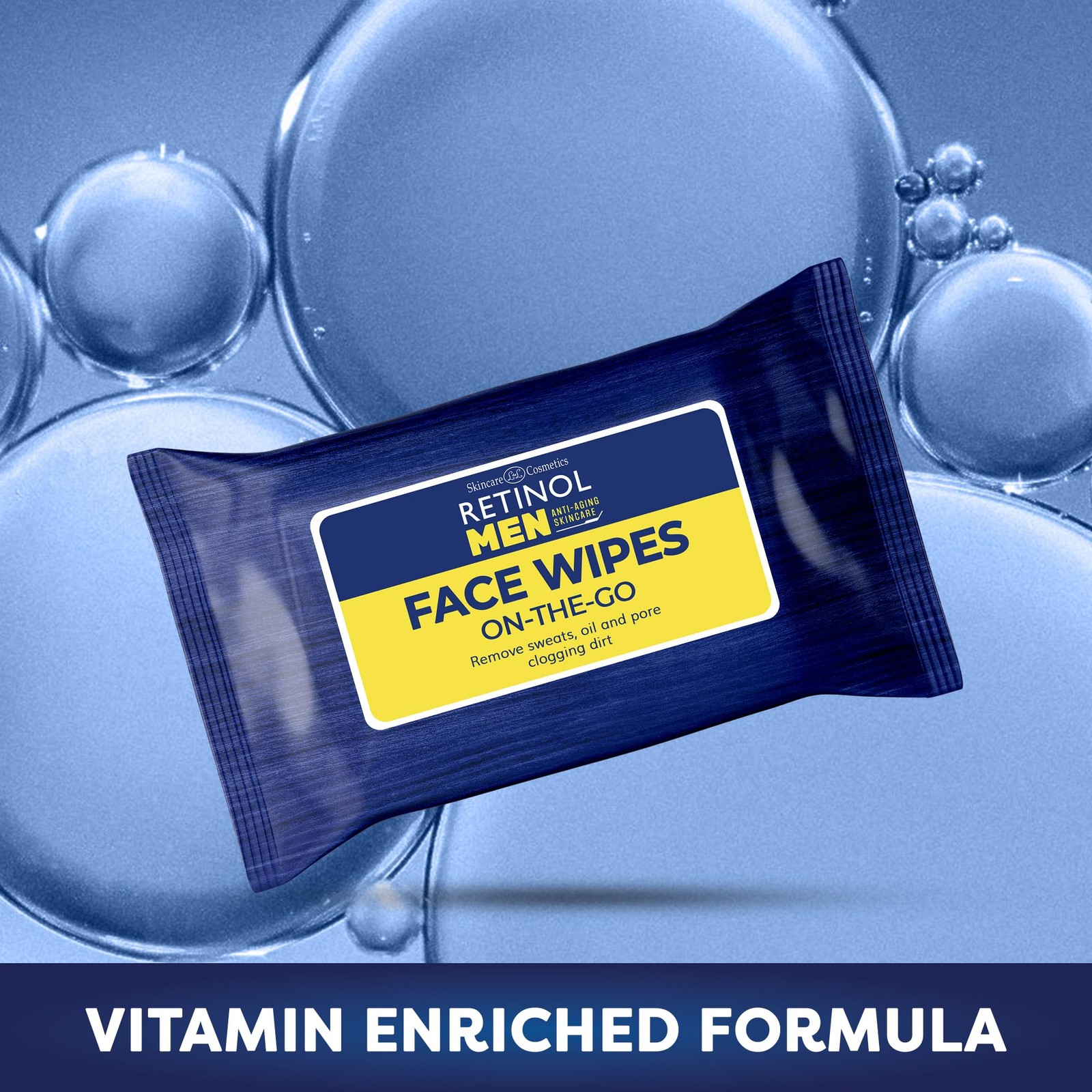 LIVAURA Retinol Face Wipes for Men, Individually Wrapped 30 Count (Pack of 1)
