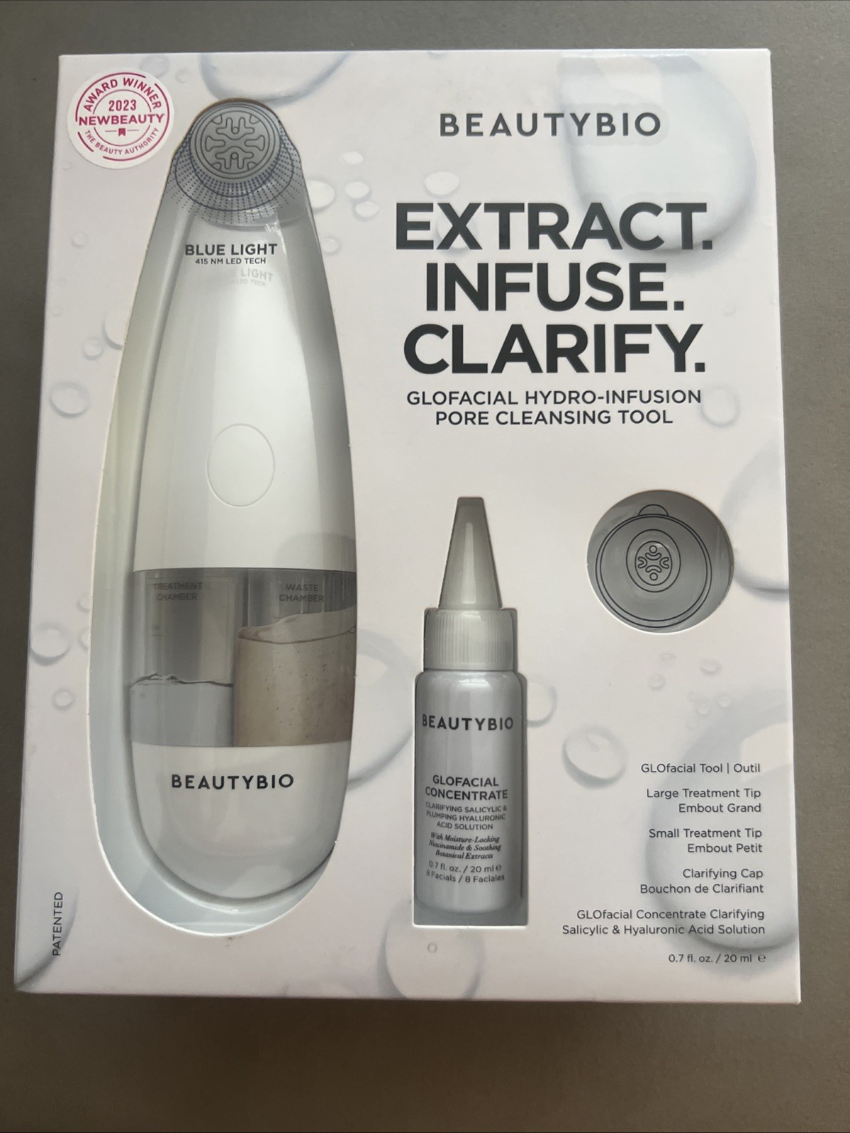 BeautyBio GLOfacial Hydro-Infusion Pore Cleansing Tool NEW