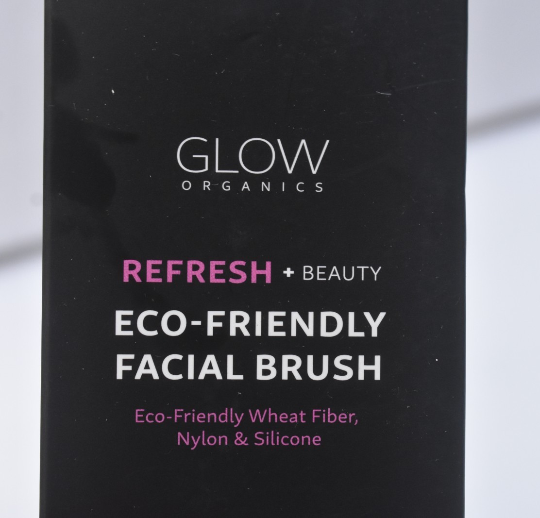 Glow Organics Eco Friendly Facial Brush w Wheat Fiber Nylon & Silicone Set