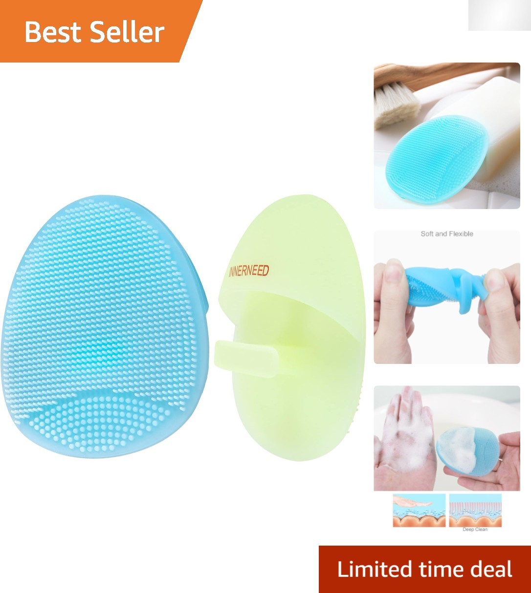 Travel-Sized Silicone Facial Scrubber – Exfoliating Cleansing Pads for All Users