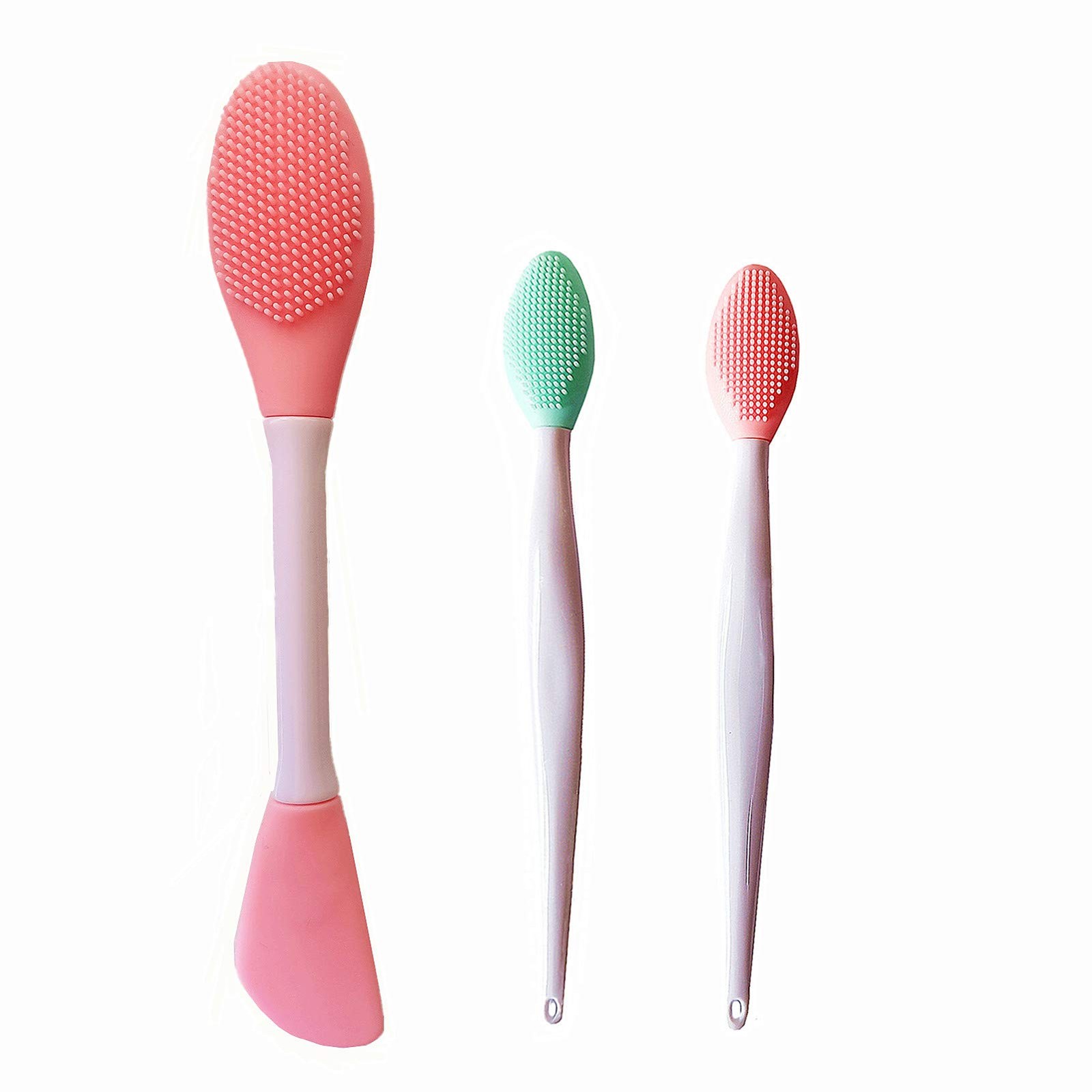 Facial Cleansing Brush pore scrubber for 3 Count (Pack of 1), Green