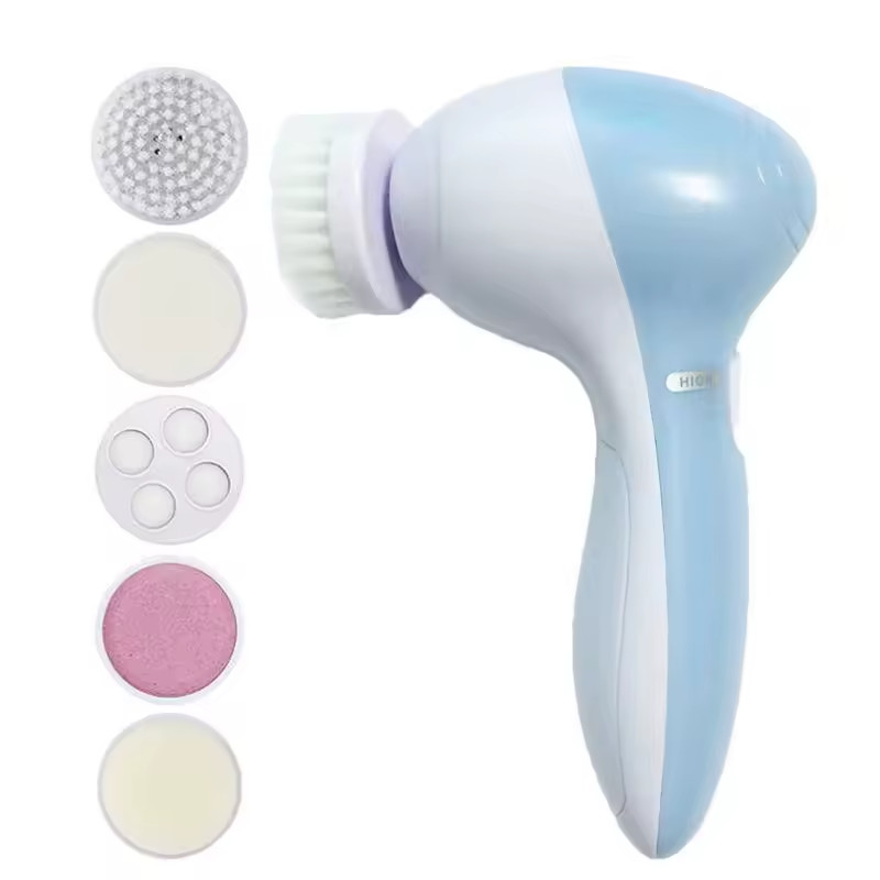 5 in 1 Ultrasonic Facial Cleansing Brush Exfoliate Electronic Face Skin Massager