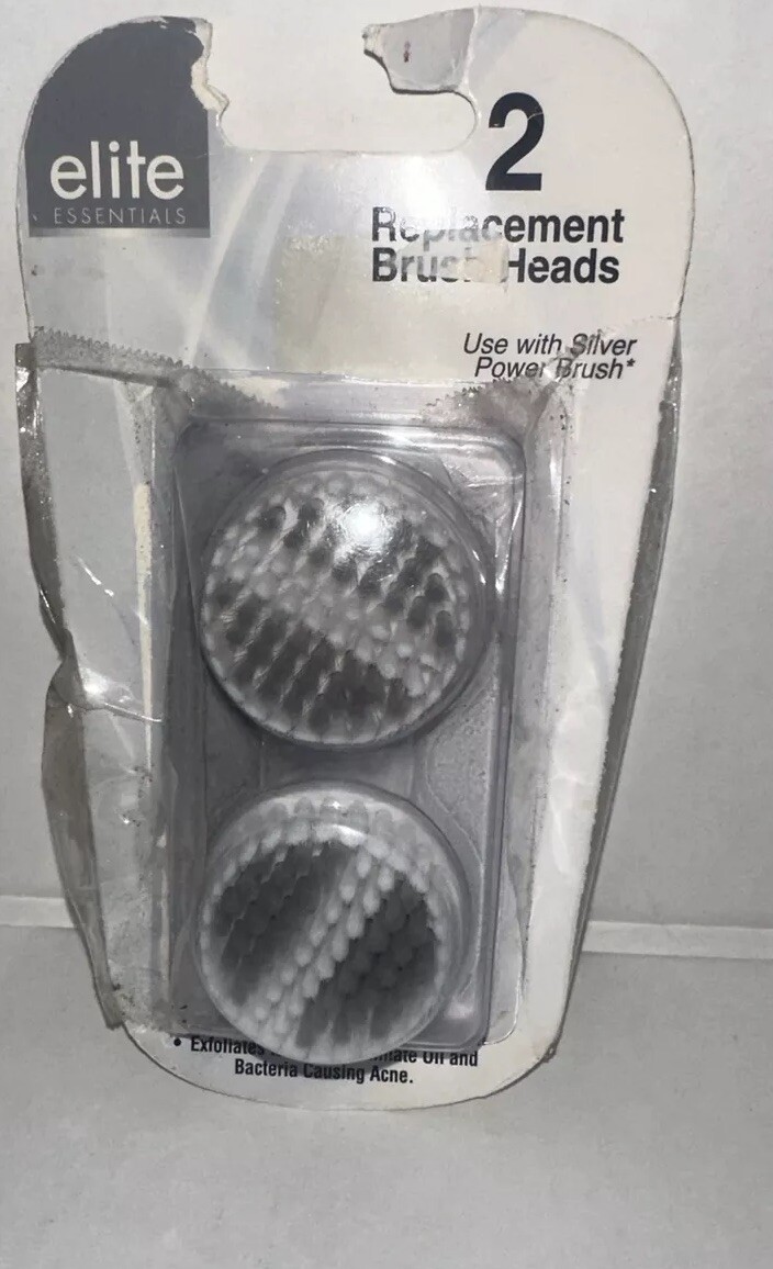 New Elite Essentials Replacement Brush Heads for The Elite Power Brush 2 Pack.