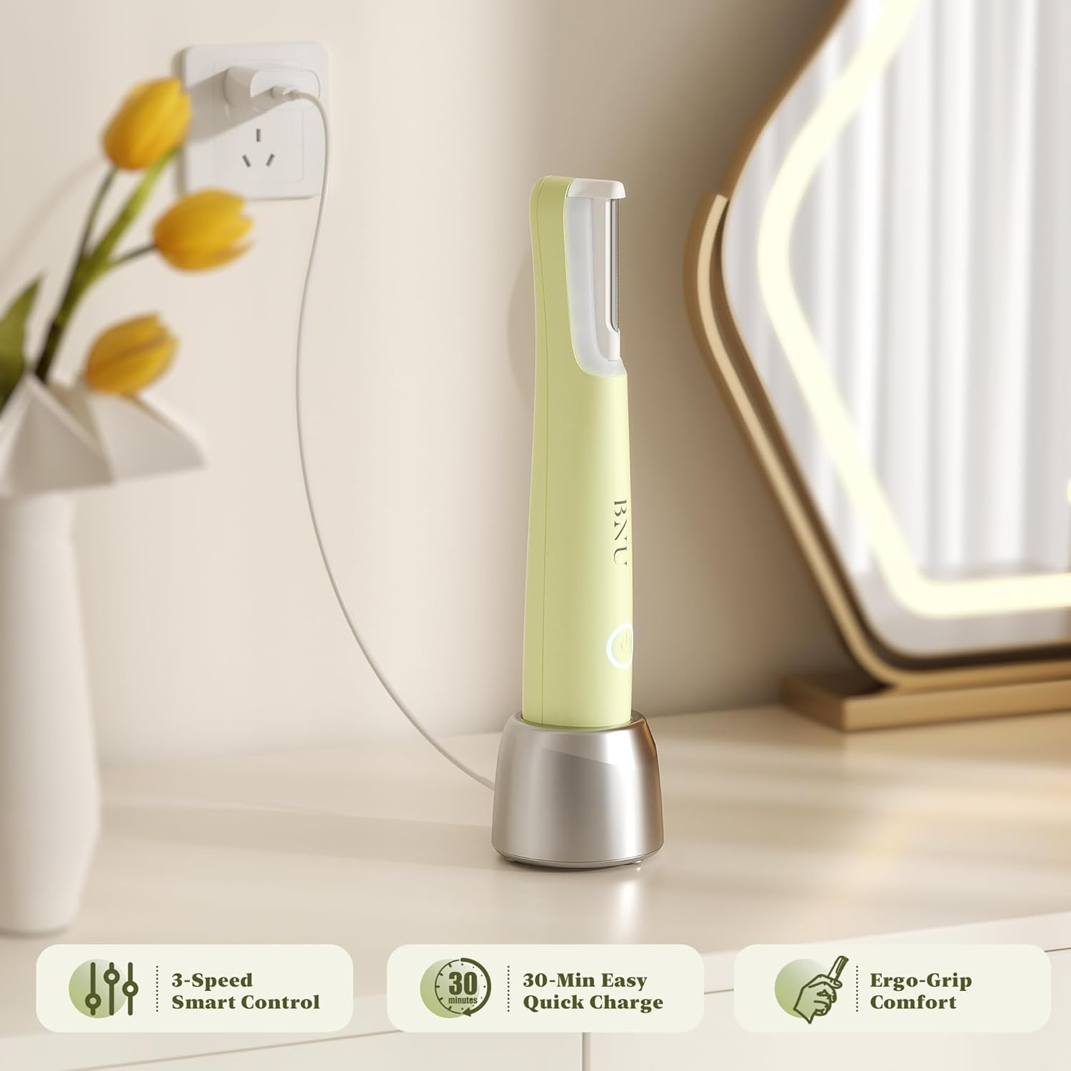 Dermaplaning Tool for Face, Dermaplane Razor for Women Face LED Light Facial Exf