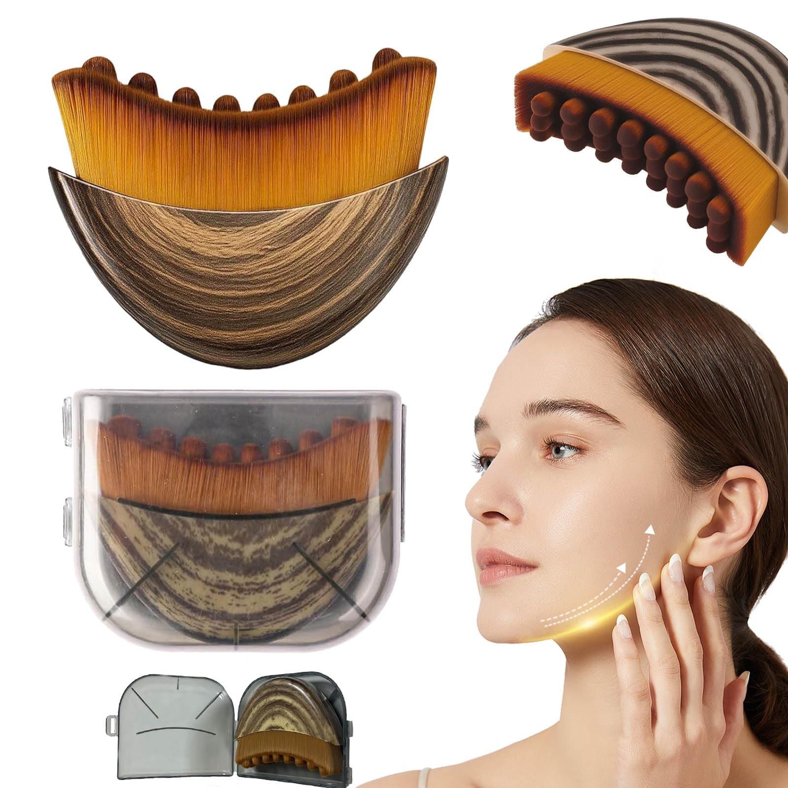 2026 Lymphatic Contour Face Brush – Gentle Drainage Massager for All Skin