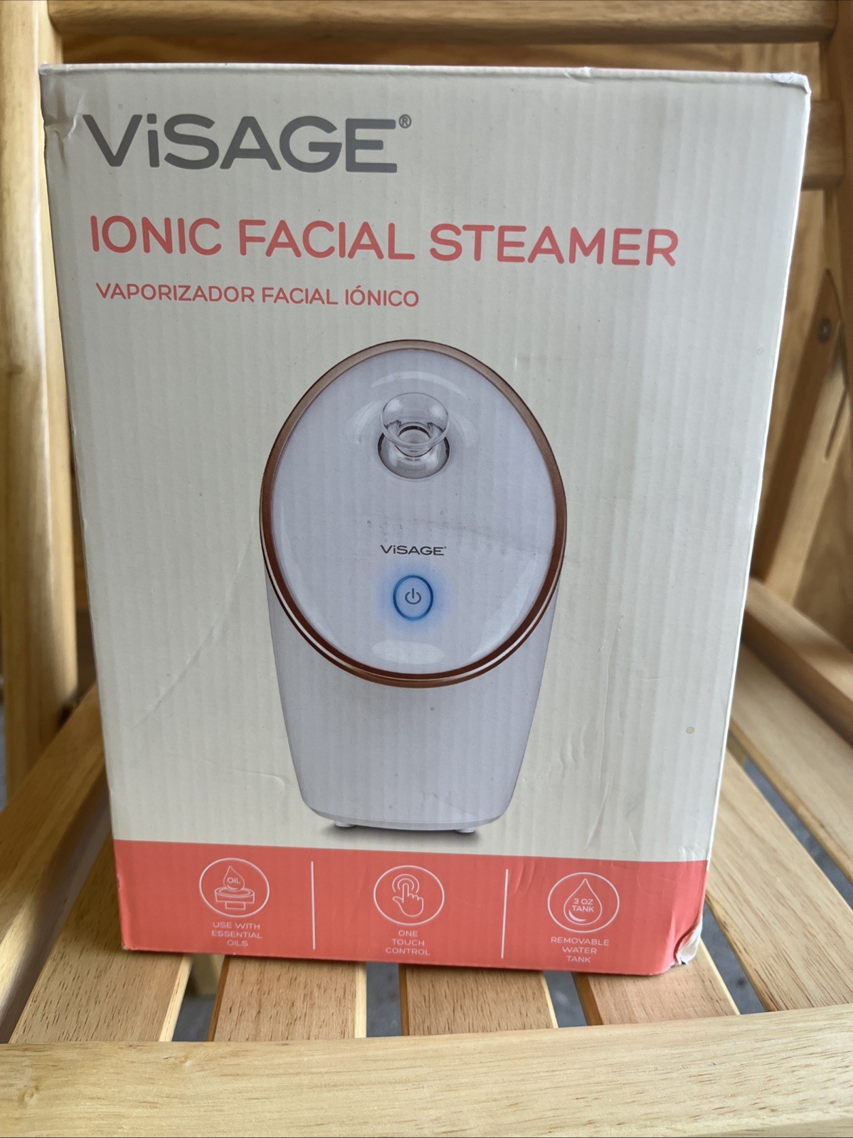 Visage Ionic Facial Steamer, One Touch Control, Adjustable Nozzle