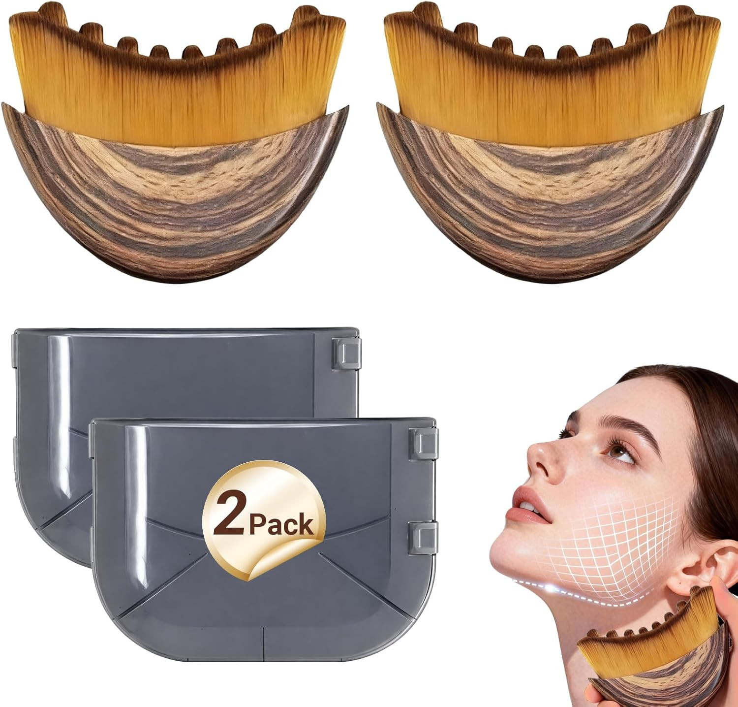 Lymphatic Drainage Massager Face Brush, Lymphatic Contour Face Brush to Sculpt