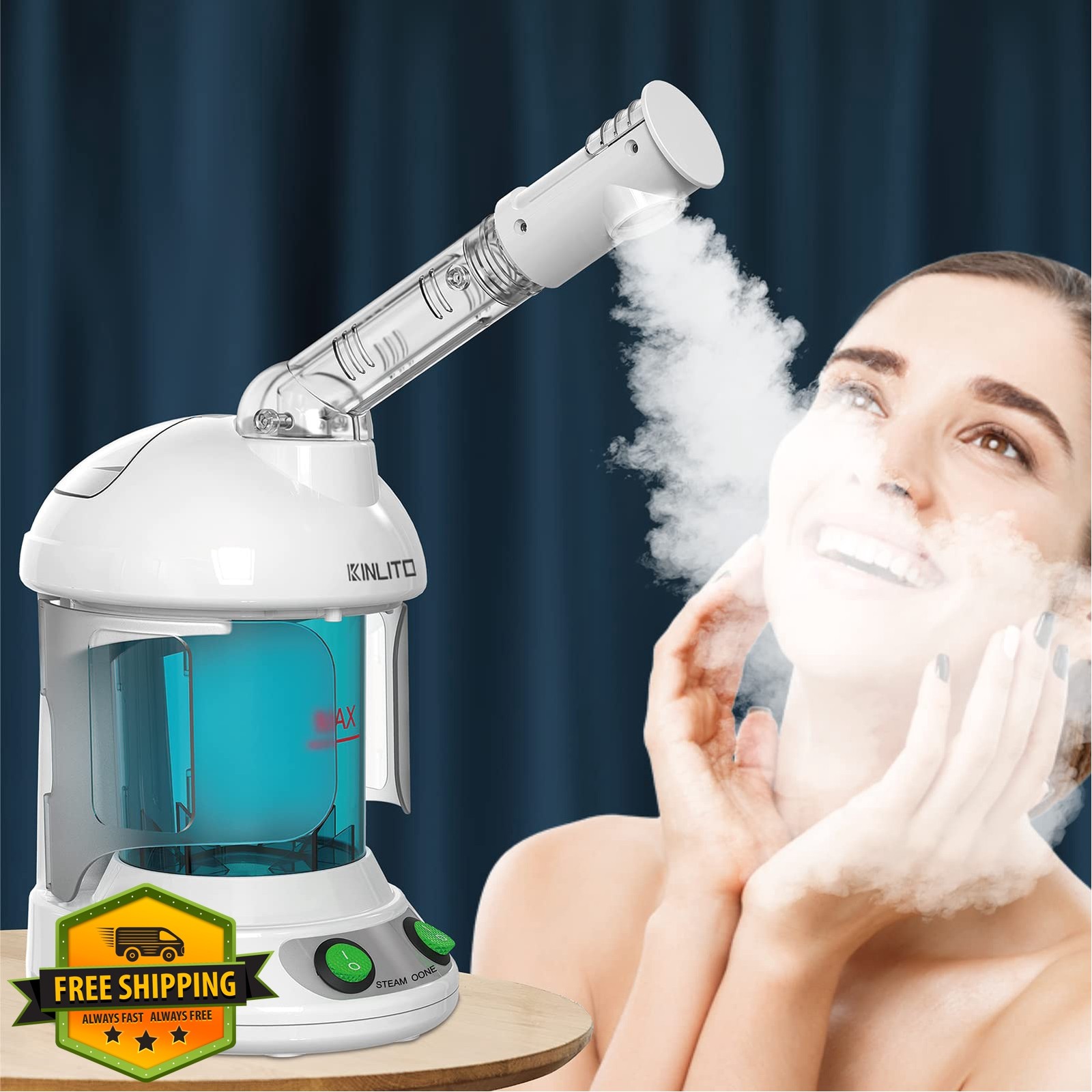 KINLITO Facial Steamer Ozone Humidifier