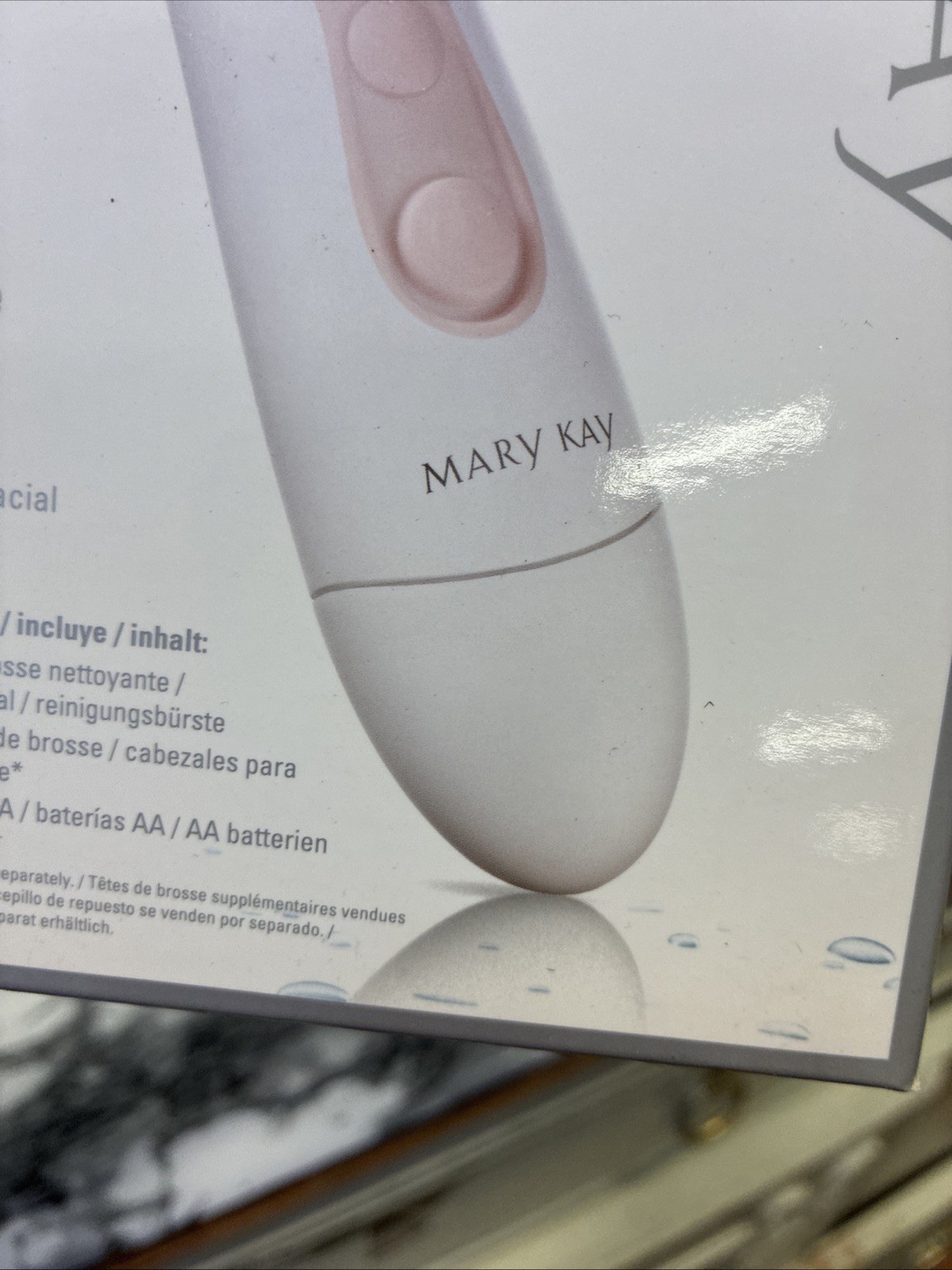 Mary Kay Skinvigorate Cleansing Brush w/ 2 Brush Heads NEW Open Box