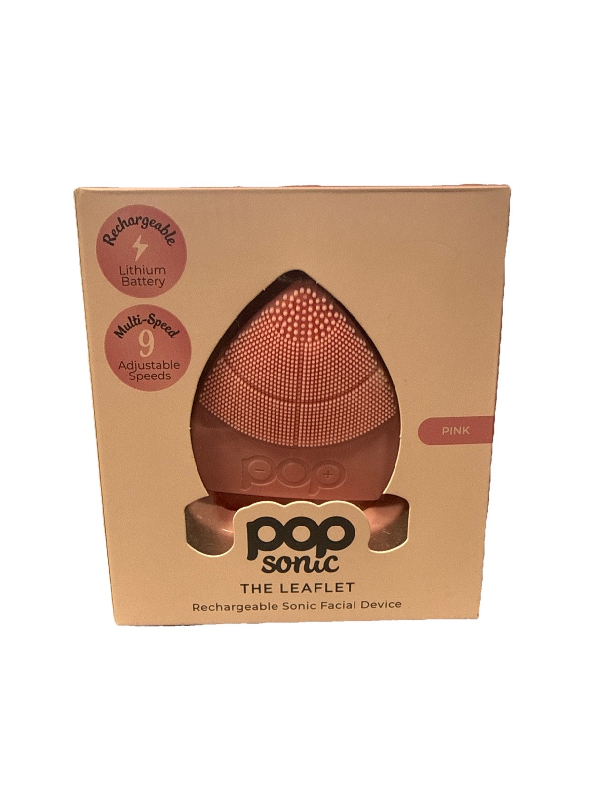 Pop Sonic the leaflet Glow starts here Cleanse + exfoliate in one New (Pink)