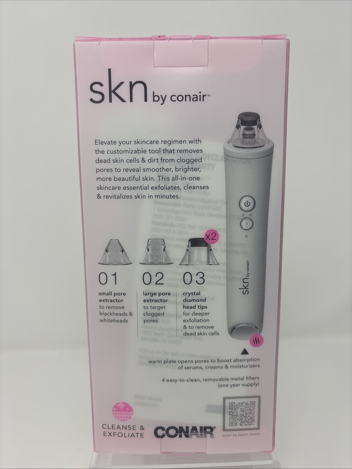 Skn By Conair Pore Purifier Advance, Cleanse & Exfoliate Microdermabrasion NIB