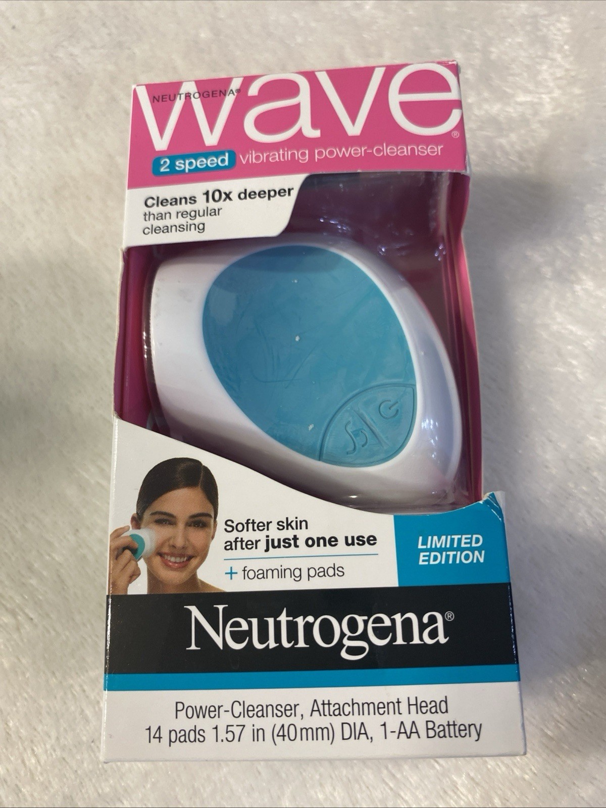 RARE NEW Neutrogena Wave 2-Speed Limited Edition Discontinued with Pads