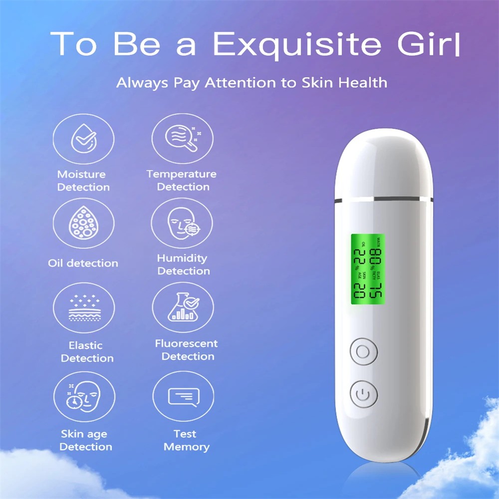 Digital Skin Hydration Monitor Corneometer Portable Temp Humidity Meter Tool