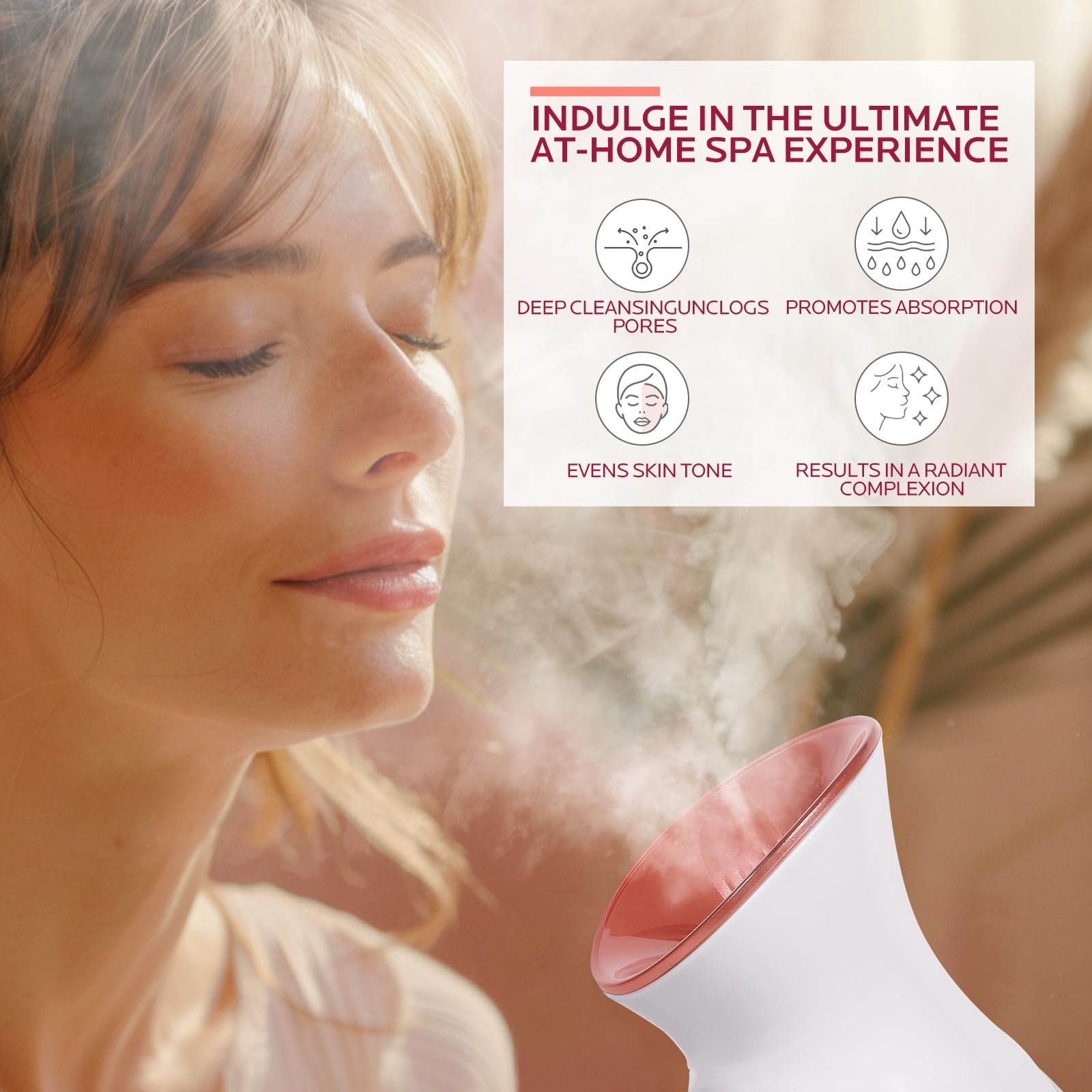 Nano Ionic Facial Steamer Spa Kit – Deep Cleansing Home Skincare Set with 17 Too