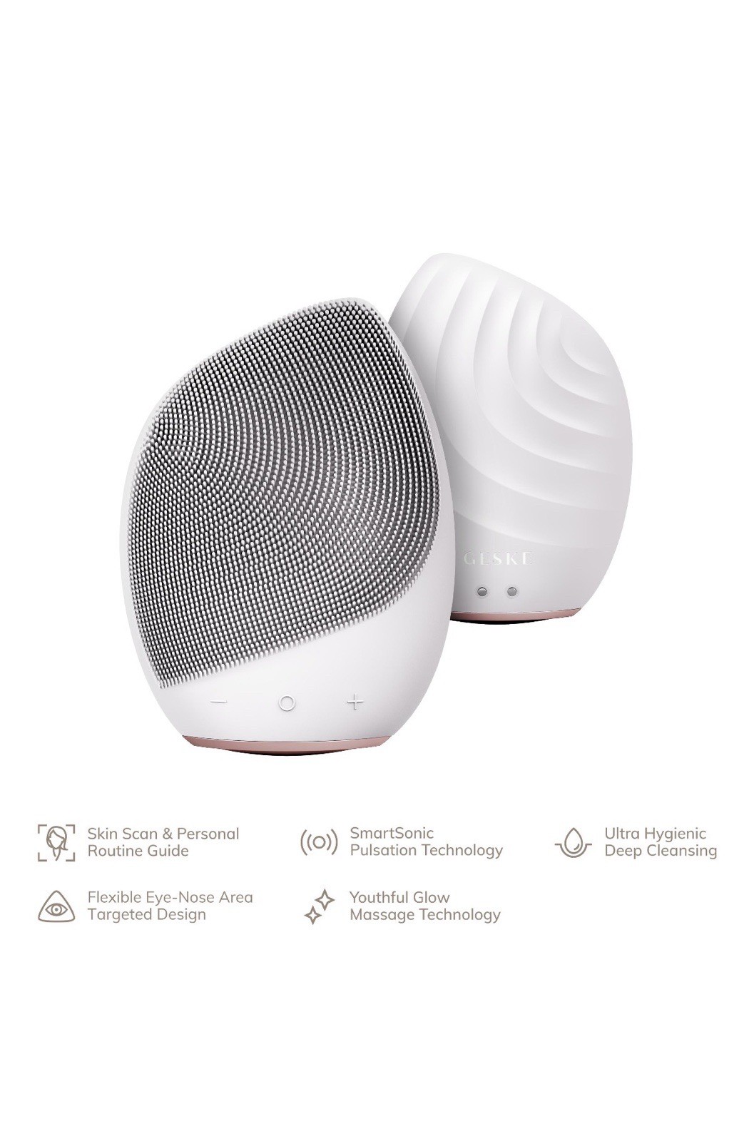 GESKE SmartAppGuided Sonic Facial Brush 5 in 1 | Electric Facial Cleansing Brush