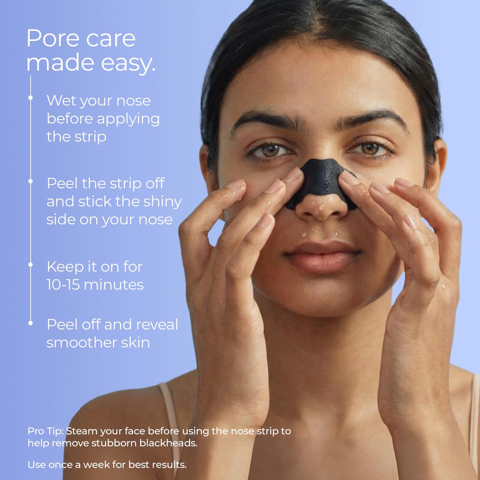 Nua Nose Strips 2 Pack | Blackhead & Whitehead Remover | Matcha & Witch Hazel