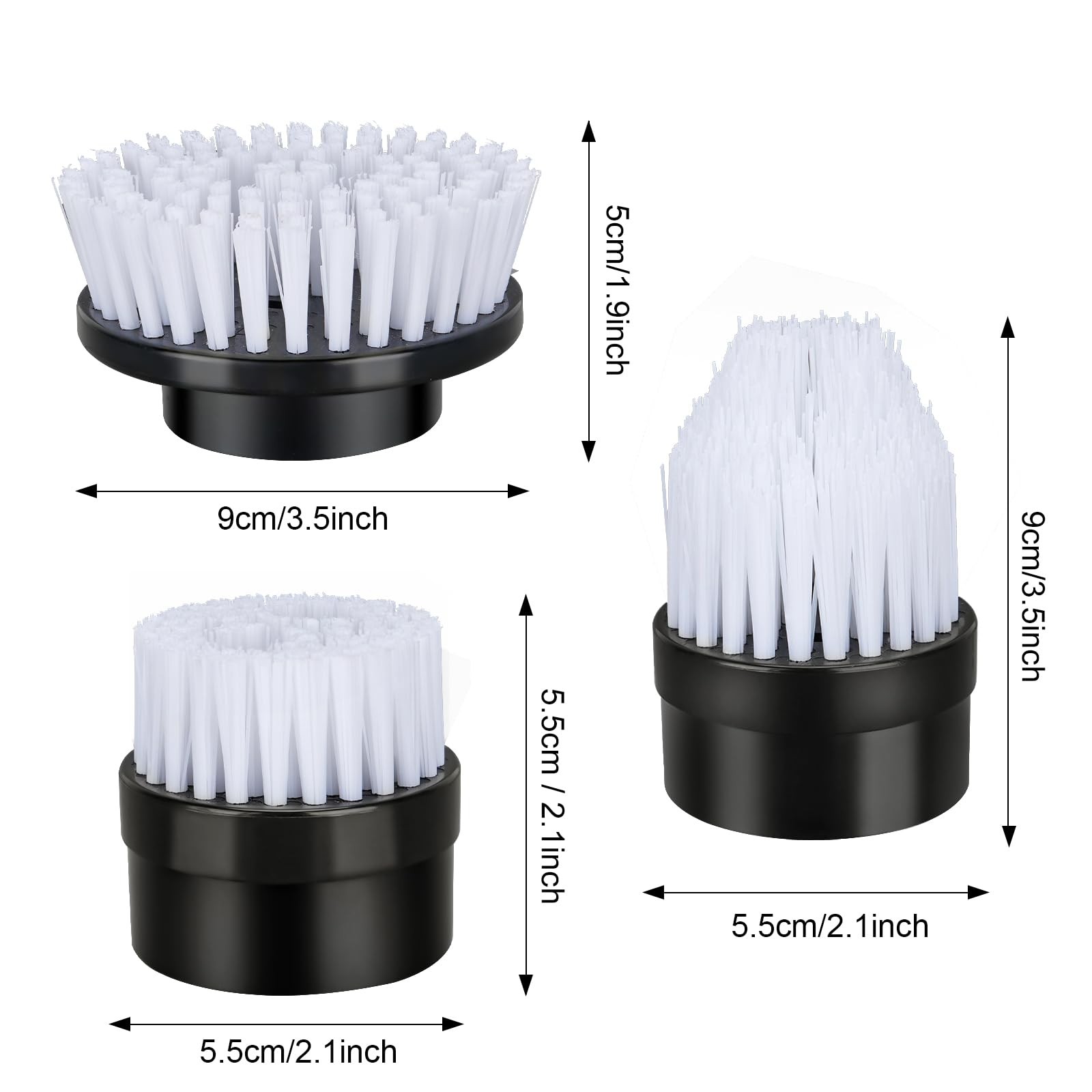 BCQDOL 3 Pcs of Brush Heads,Replacement Brush Heads Set for Electric Spin Scr…