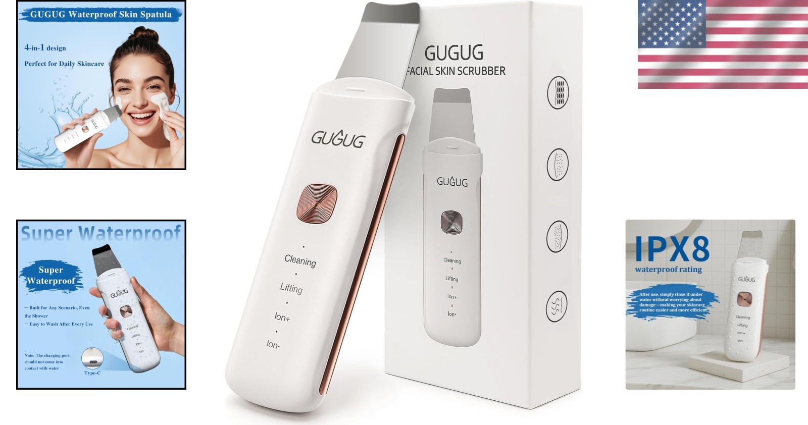 Portable Multi-Mode Facial Spatula – Gentle Blackhead Removal & Pore Cleaner