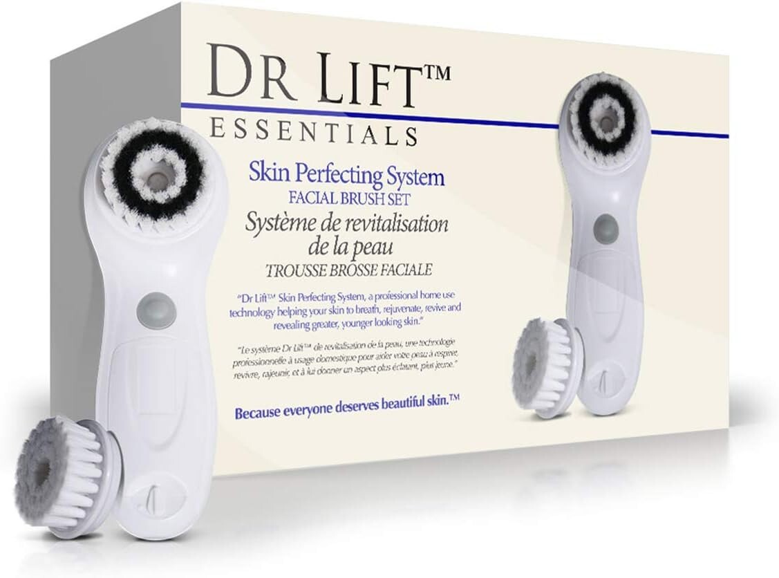 Dr. Lift Essentials Skin Perfecting System Facial Brush Set Brand New In Box
