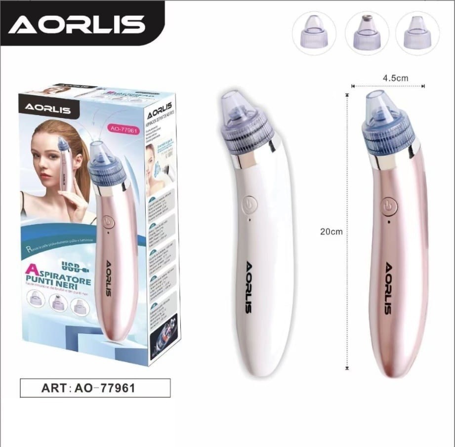AQ-77961 BLACKHEAD ACNE FACIAL CLEANSING VACUUM SUCK UP DIRT RECHARGEABLE