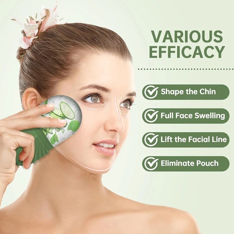 Ice Face Roller Silicone Ice Mold Facial Massager Puffiness Pore Shrinker Tool