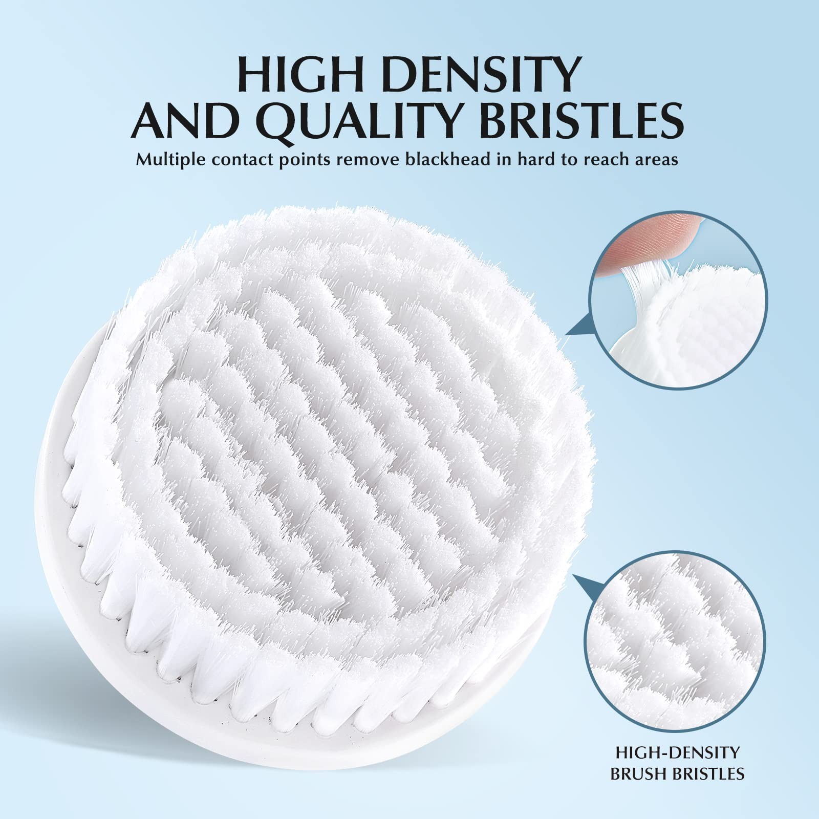 Only Compatible with COSLUS 7IN1 FBS-D Face Cleansing Brush Replacement White