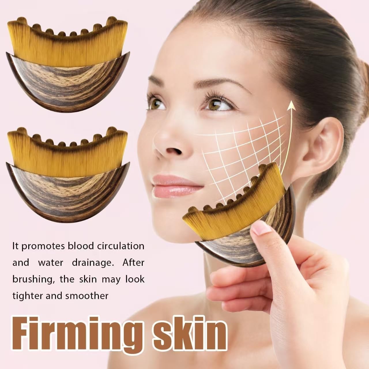 2pcs Lymphatic Contour Face Brush,Lymphatic Brushes， Upgrade Lymphatic Drainage