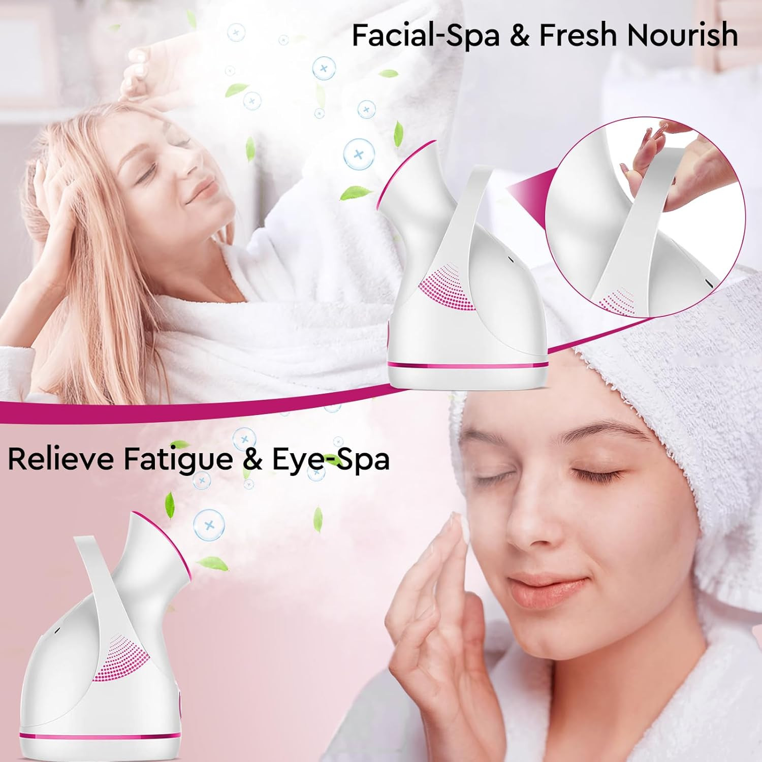 Facial Steamer – Nano Ionic Face Steamer Warm Mist Steamer for Home Sauna