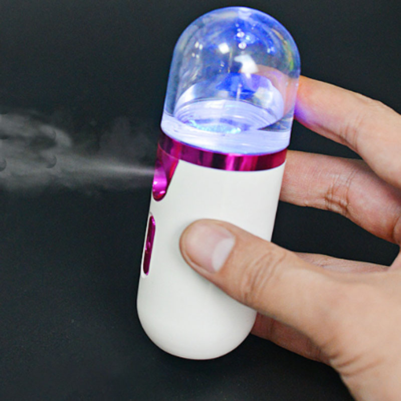 Portable Hydrating Mist Sprayer – USB Rechargeable Facial Steamer (White)