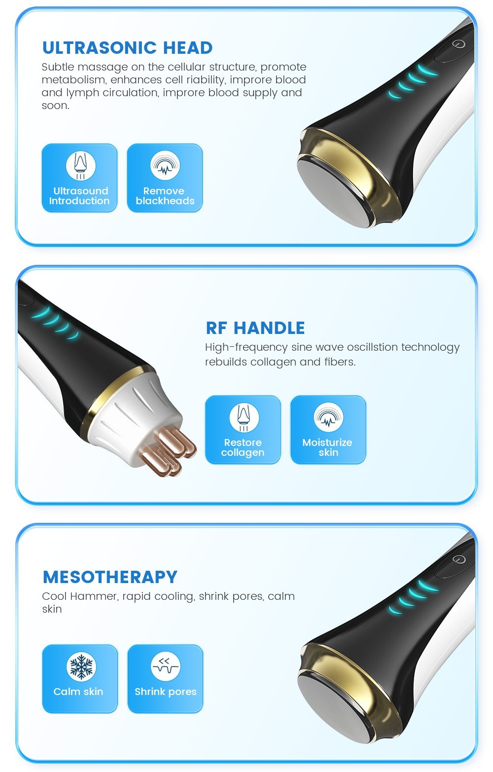 7 IN 1 Water Dermabrasion Oxygen Wrinkle Reduction Skin Care Hydro Facial Device