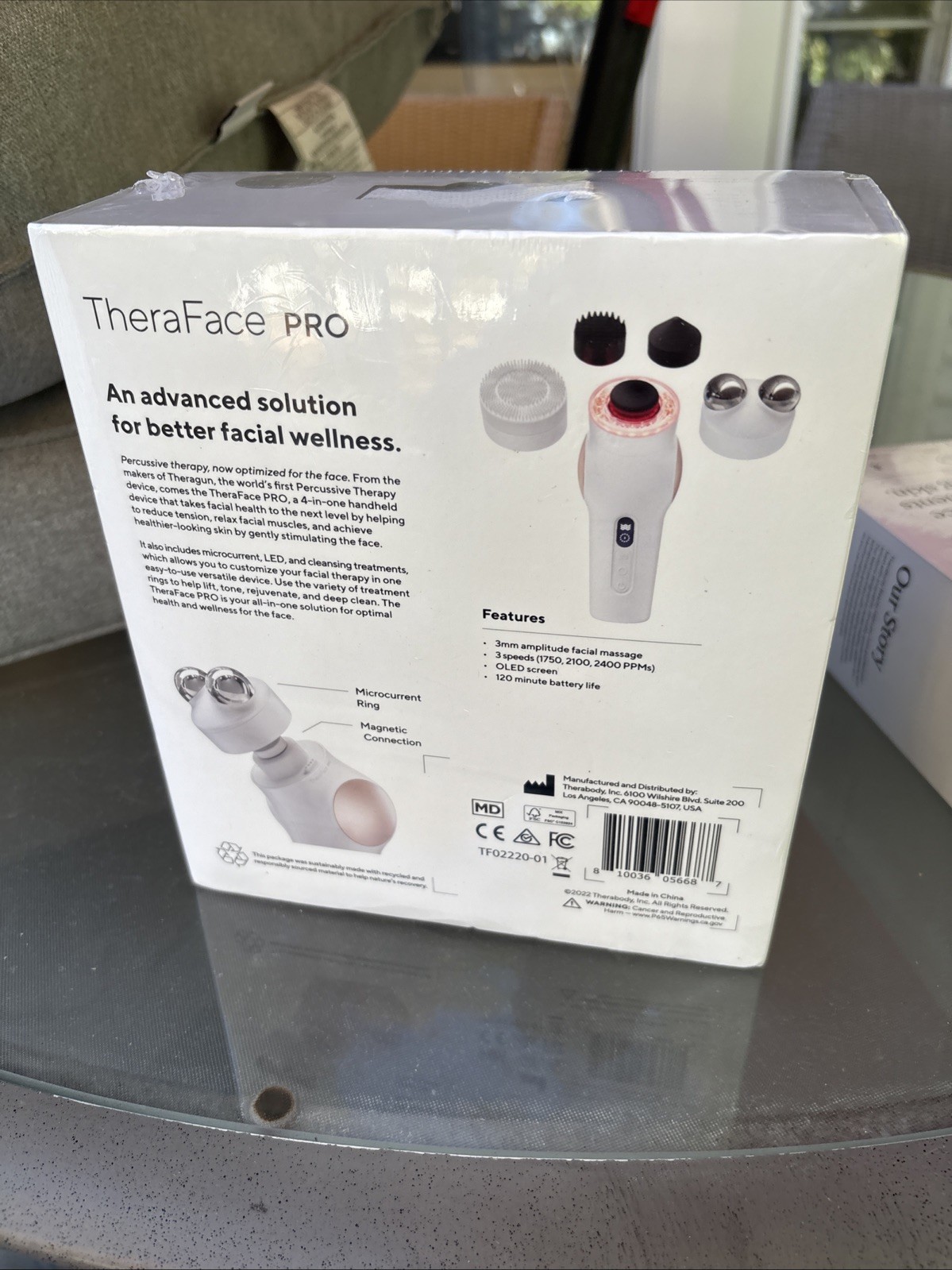 Therabody – TheraFace PRO – Multi-Use Facial Health Device White – SEALED