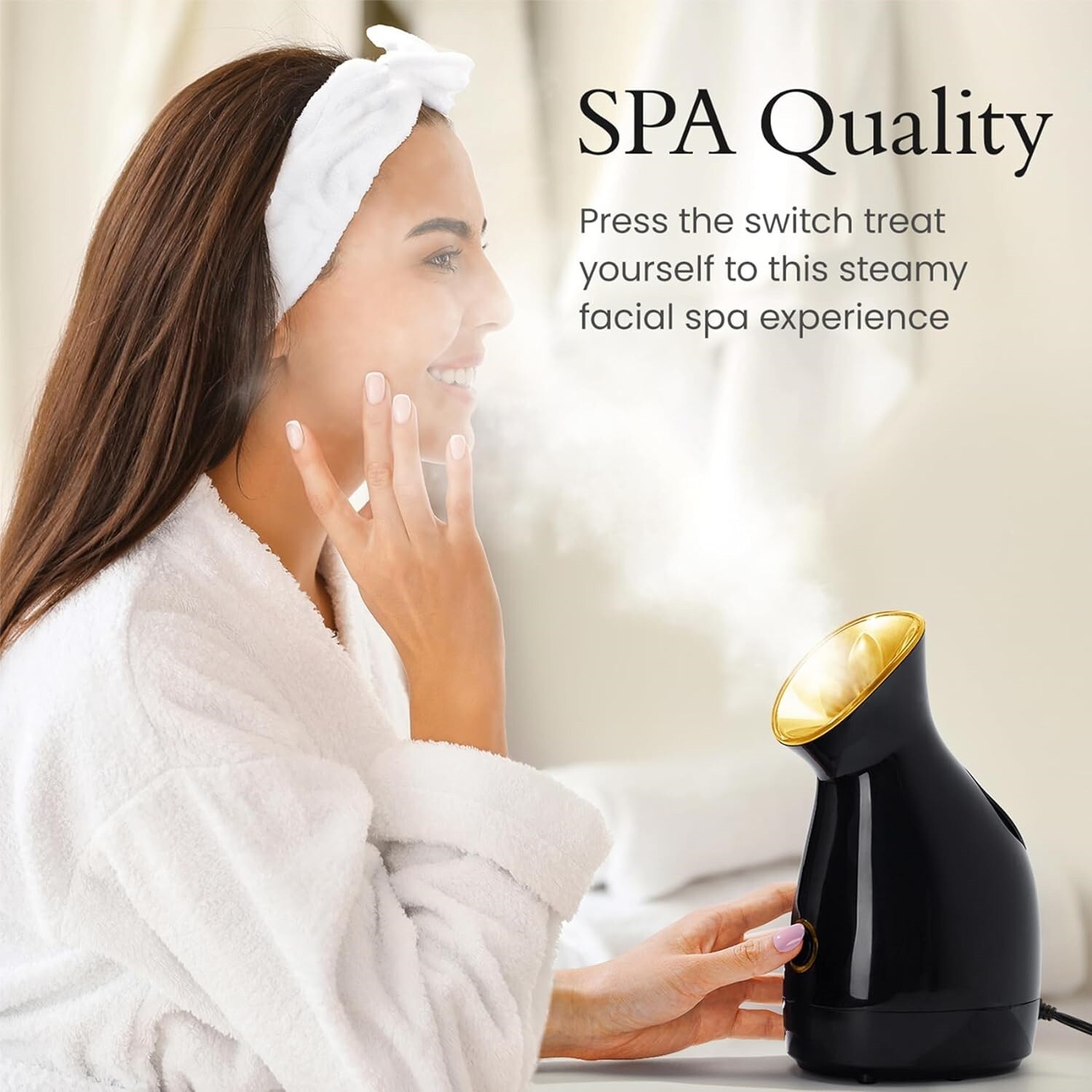 Vaporizador Facial Nano Ionic Vaporizador Facial Limpieza Profunda para Mujer US