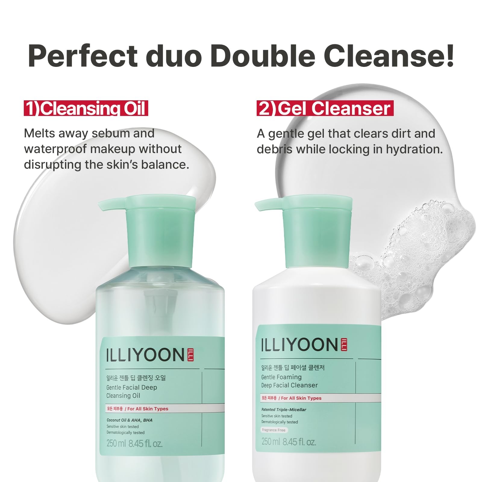 Illiyoon Gentle Deep Facial Cleanser | Low pH 8.45 Fl Oz (Pack of 1)