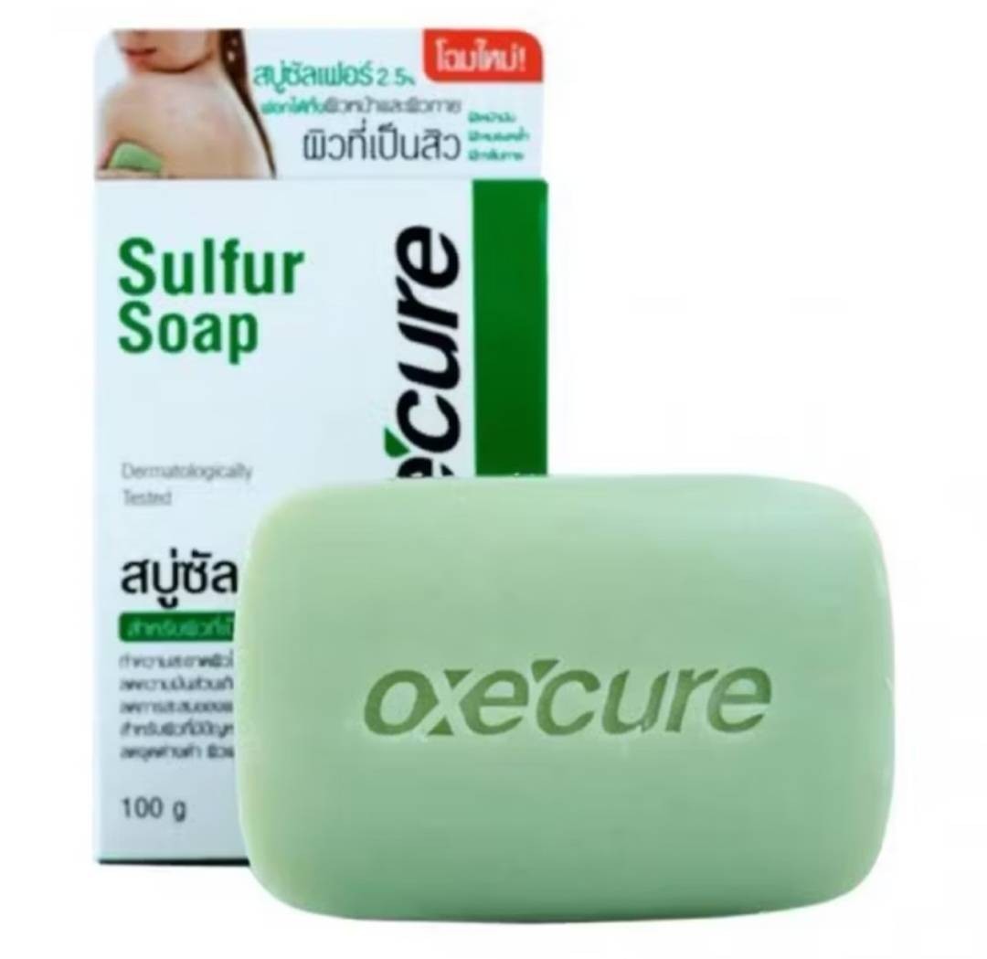 set of 3 Oxe Cure Sulfur Soap for Face, Body Oily Acne 100 g