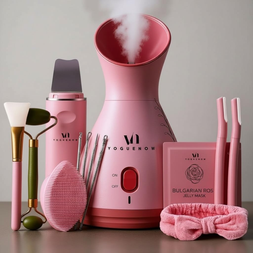 Facial Steamer Spa Gifts with Complimentary 17 Skin Care Tools | Face Steamer…