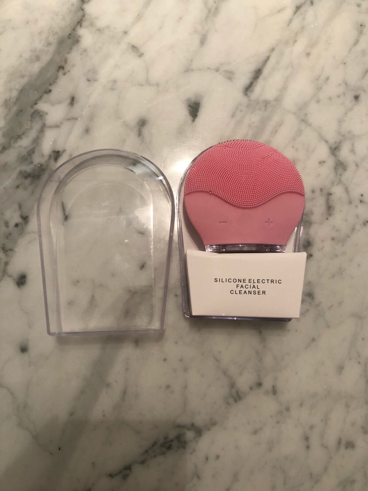 Silicone electric facial cleanser pink totally new deep clean the skin cleansing