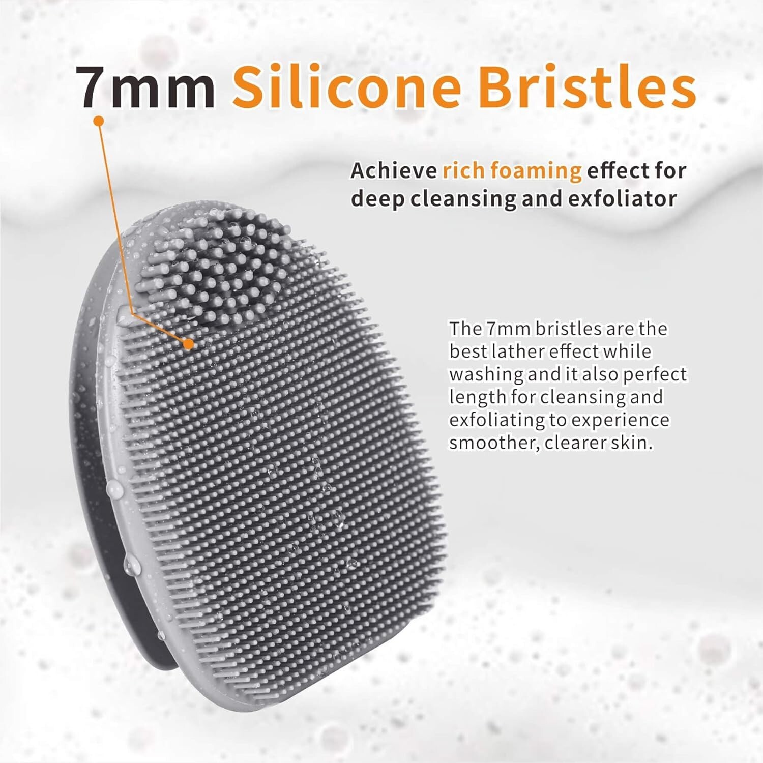 Ergonomic Silicone Face Scrubber for All Skin Types & Radiant Complexion