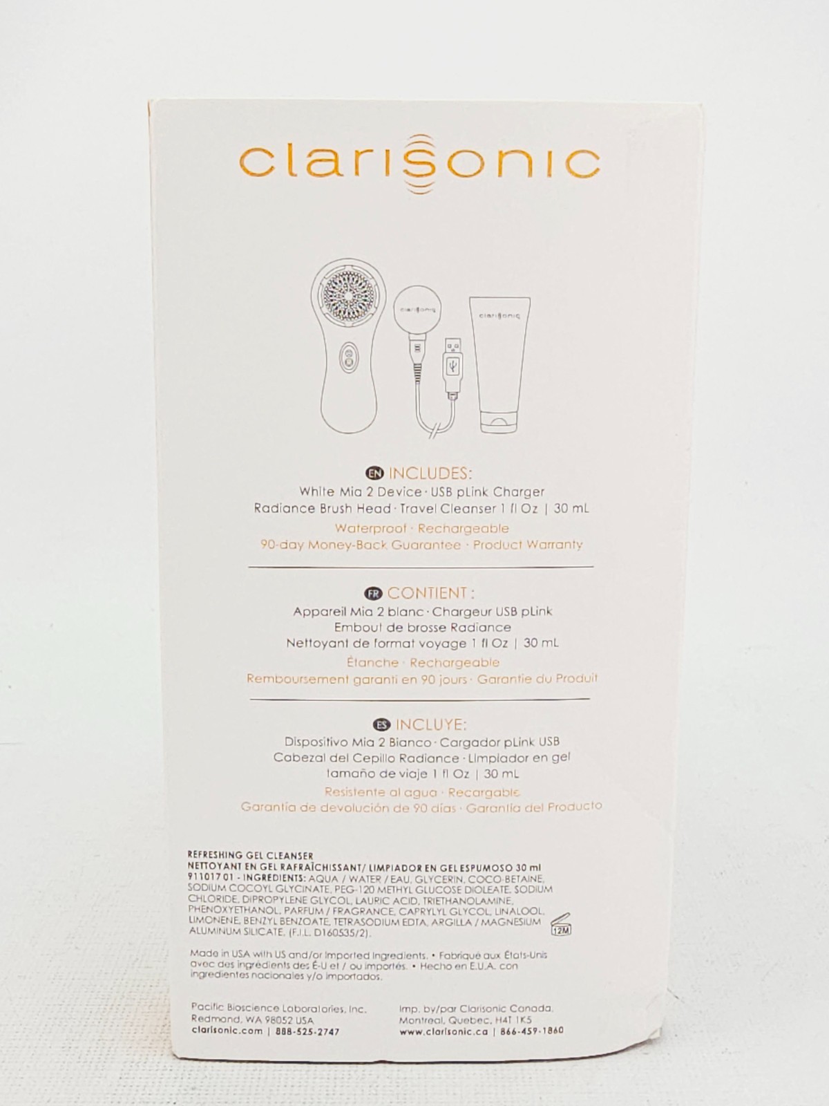Clarisonic Mia 2 Gentle Sonic Facial Cleansing Device OPEN BOX 2 Speed Visage