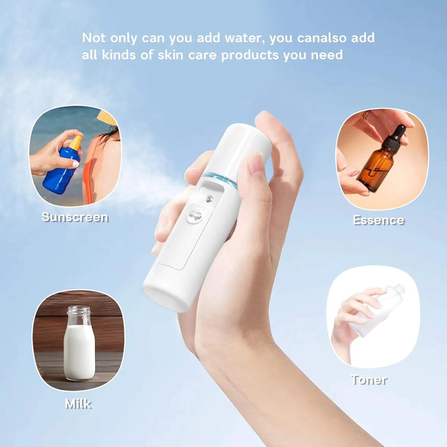 Nano Facial Mister Portable Mini Face Mist Handy Sprayer Automatic Eyelash Exten