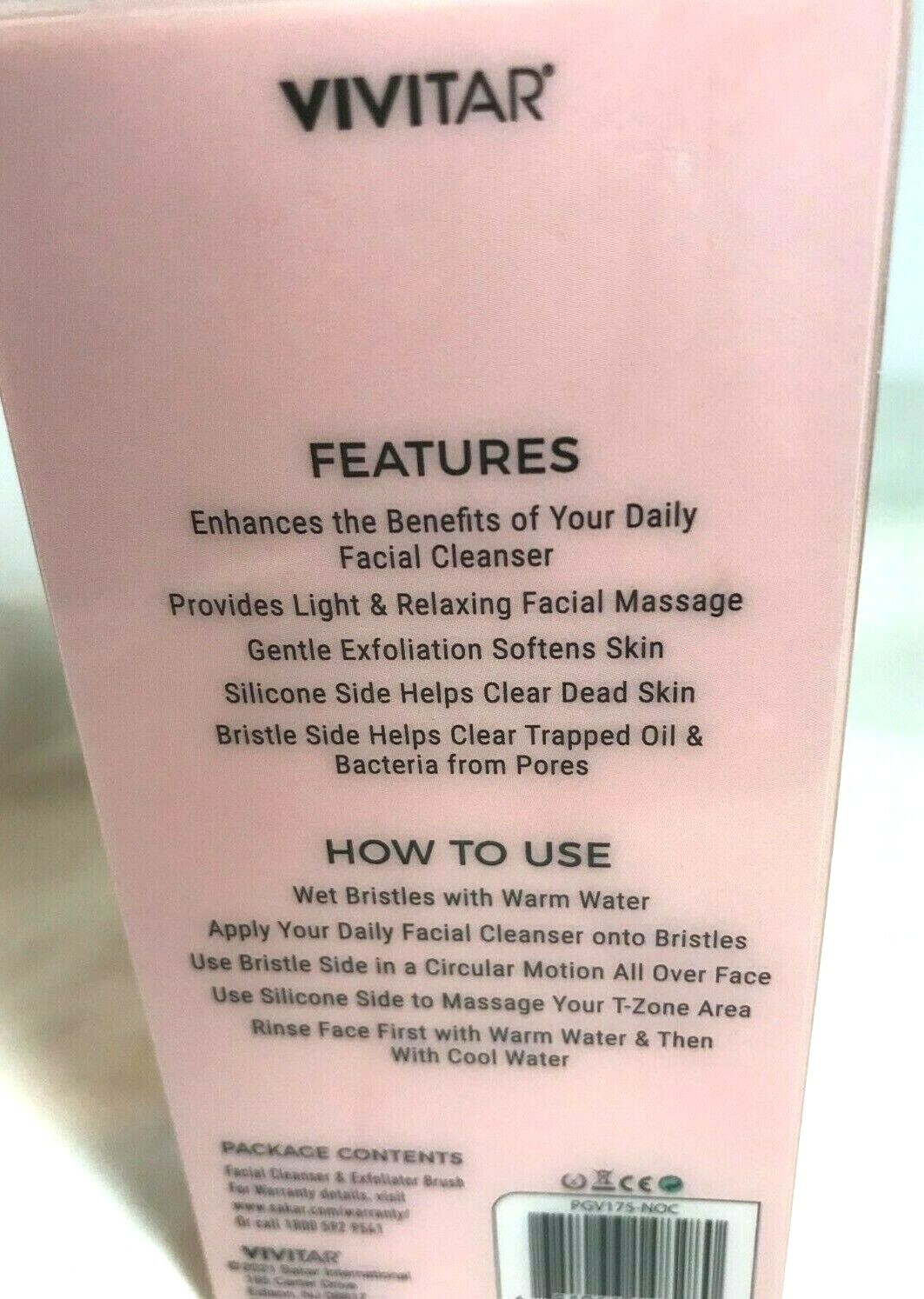 Vivitar Simply Beautiful Facial Brush Cleanser & Exfoliator