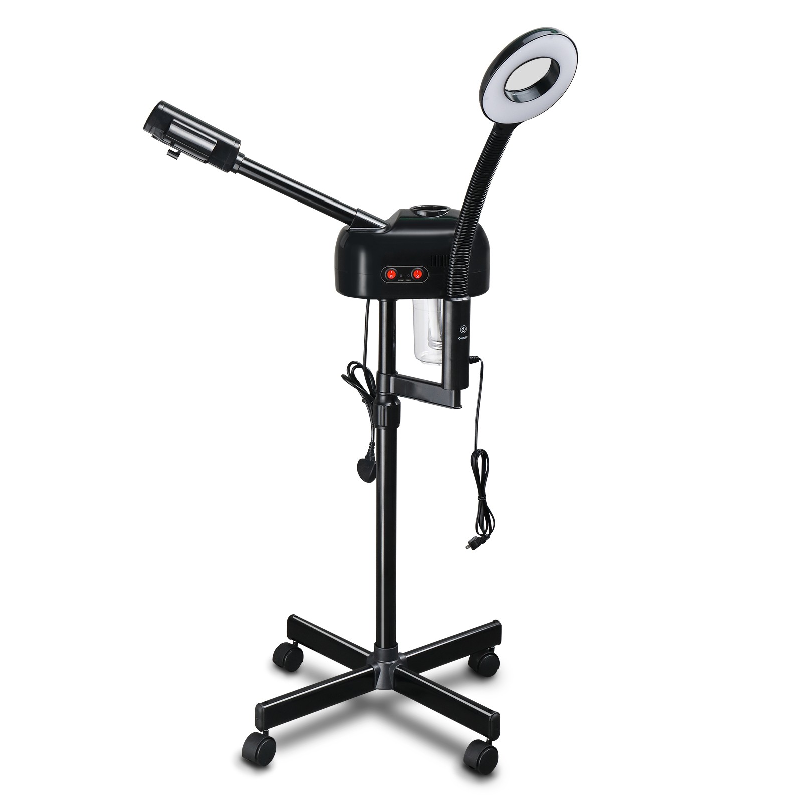 2 in 1 Professional Facial Steamer with 3X Magnifying Lamp for Home Salon Skin