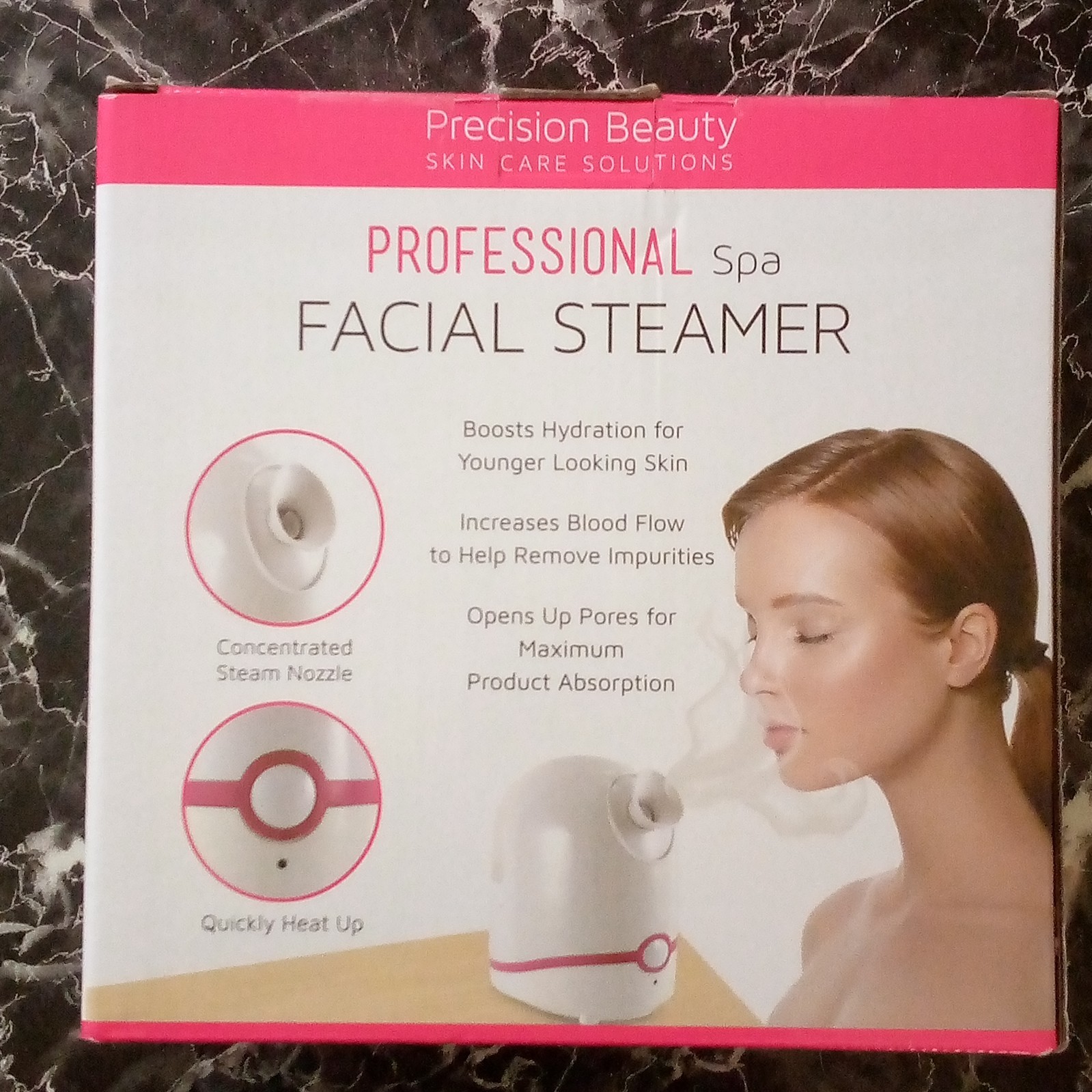 Facial Steamer Professional Spa Face Steamer Skin Care Pores Hydration White NEW