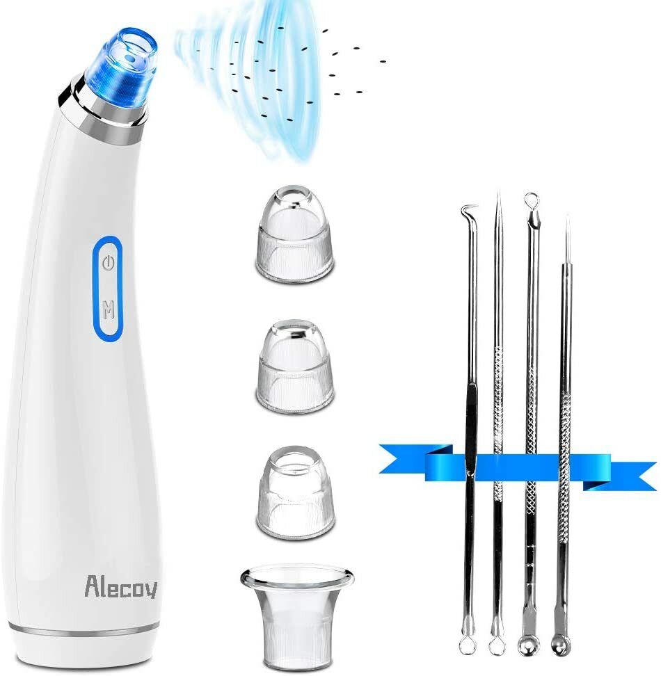 Blackhead Remover Vacuum – USB Rechargeable Blackhead Suction Device with 4 Adju